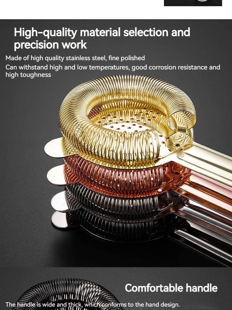 YUHWYI Cocktail Strainer with 100 Wire Spring