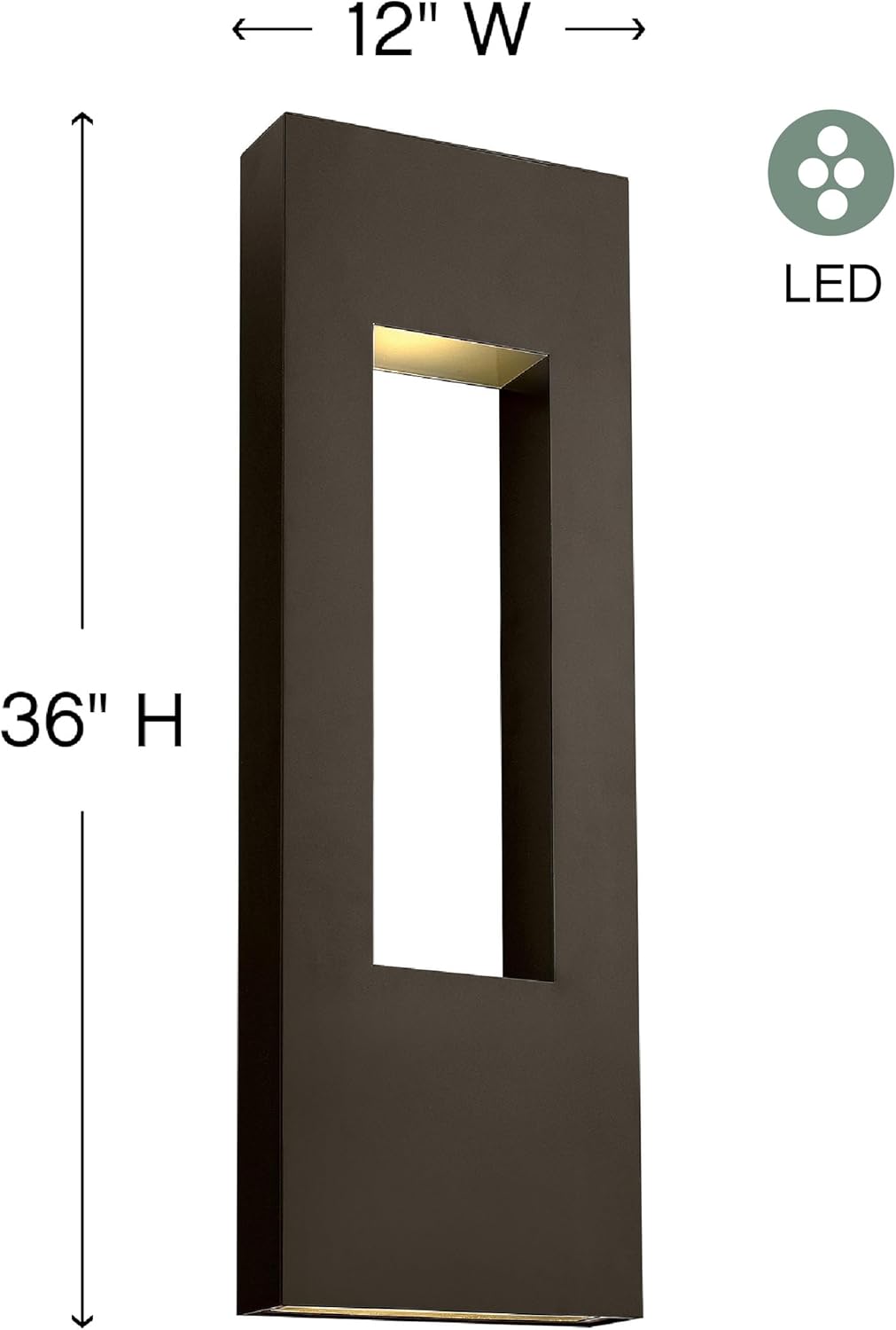 Hinkley Atlantis Extra Large Wall Mount Outdoor Lantern - Bronze Finish