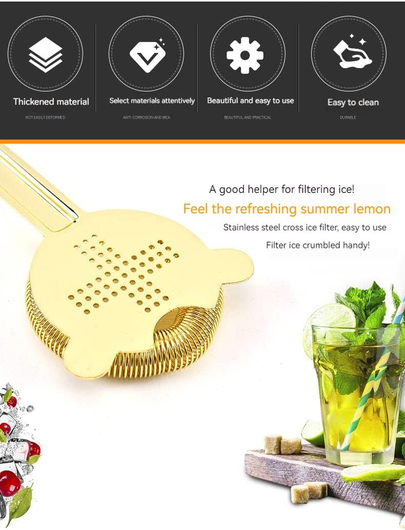 YUHWYI Cocktail Strainer with 100 Wire Spring