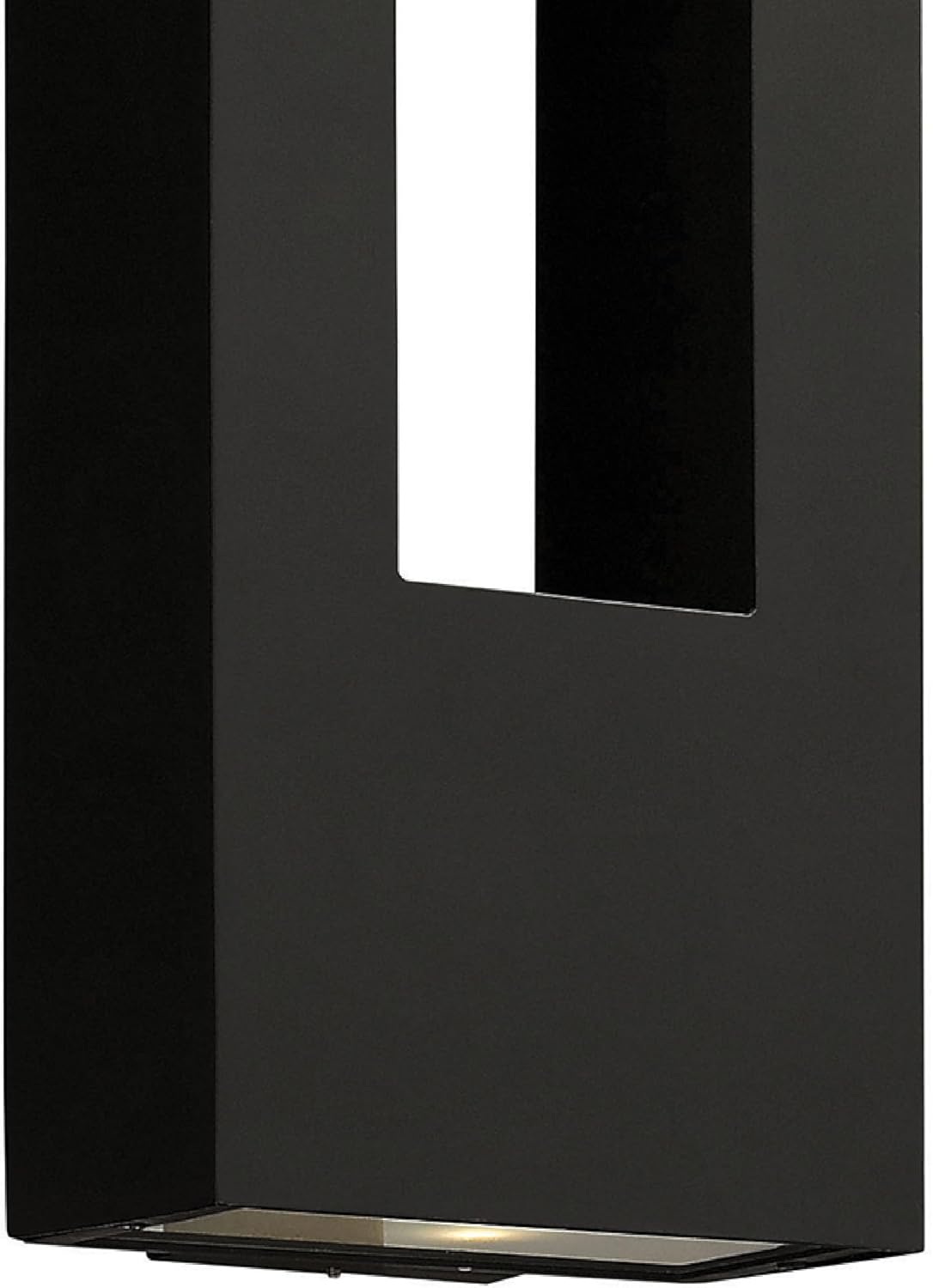 Hinkley Atlantis Large Wall Mount Outdoor Lantern - Satin Black Finish
