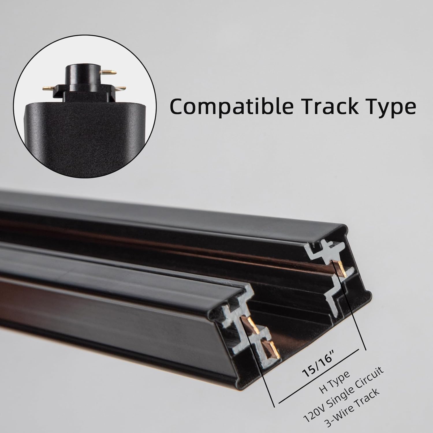 5CCT LED Track Lighting Heads 12W Dimmable 4-Pack