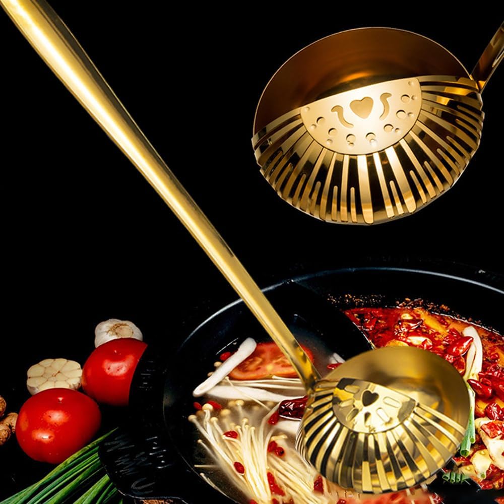 OULIGET 2 in 1 Soup Strainer Ladle Set