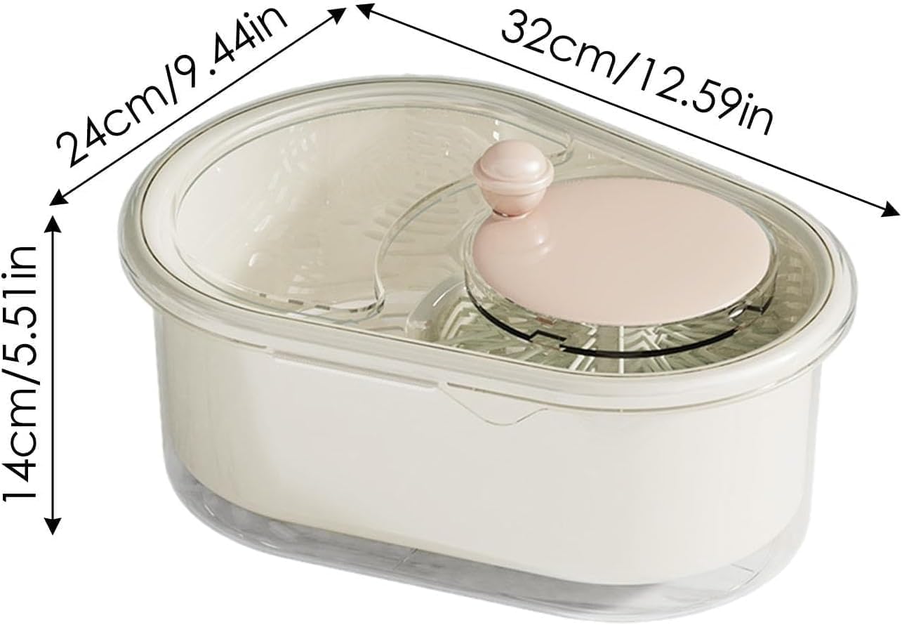 Fruit Cleaner Spinner with Brush and Colander