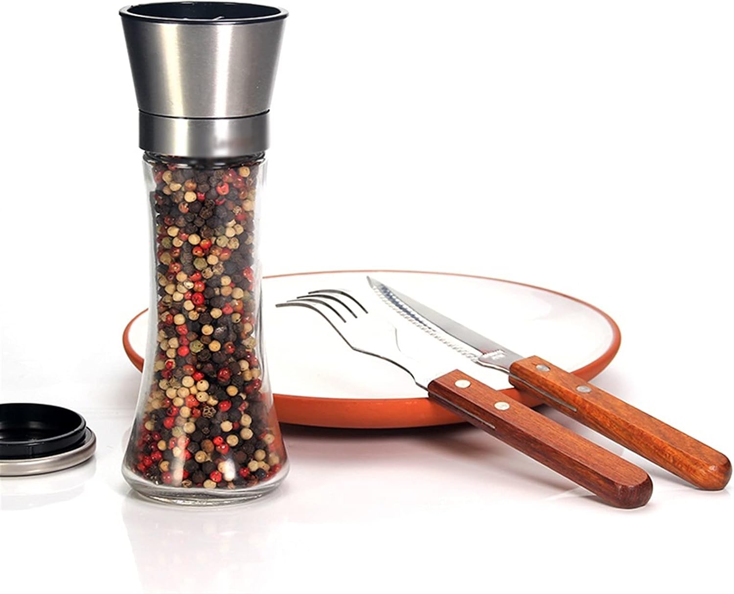 LEIXIUSM Salt Pepper Mill Shakers Set of 2