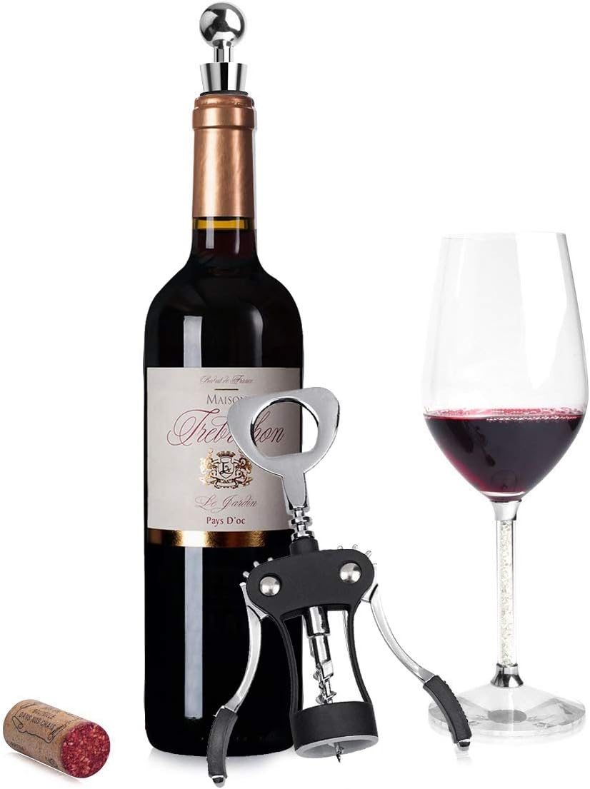Foho Wing Corkscrew Wine Opener - Black
