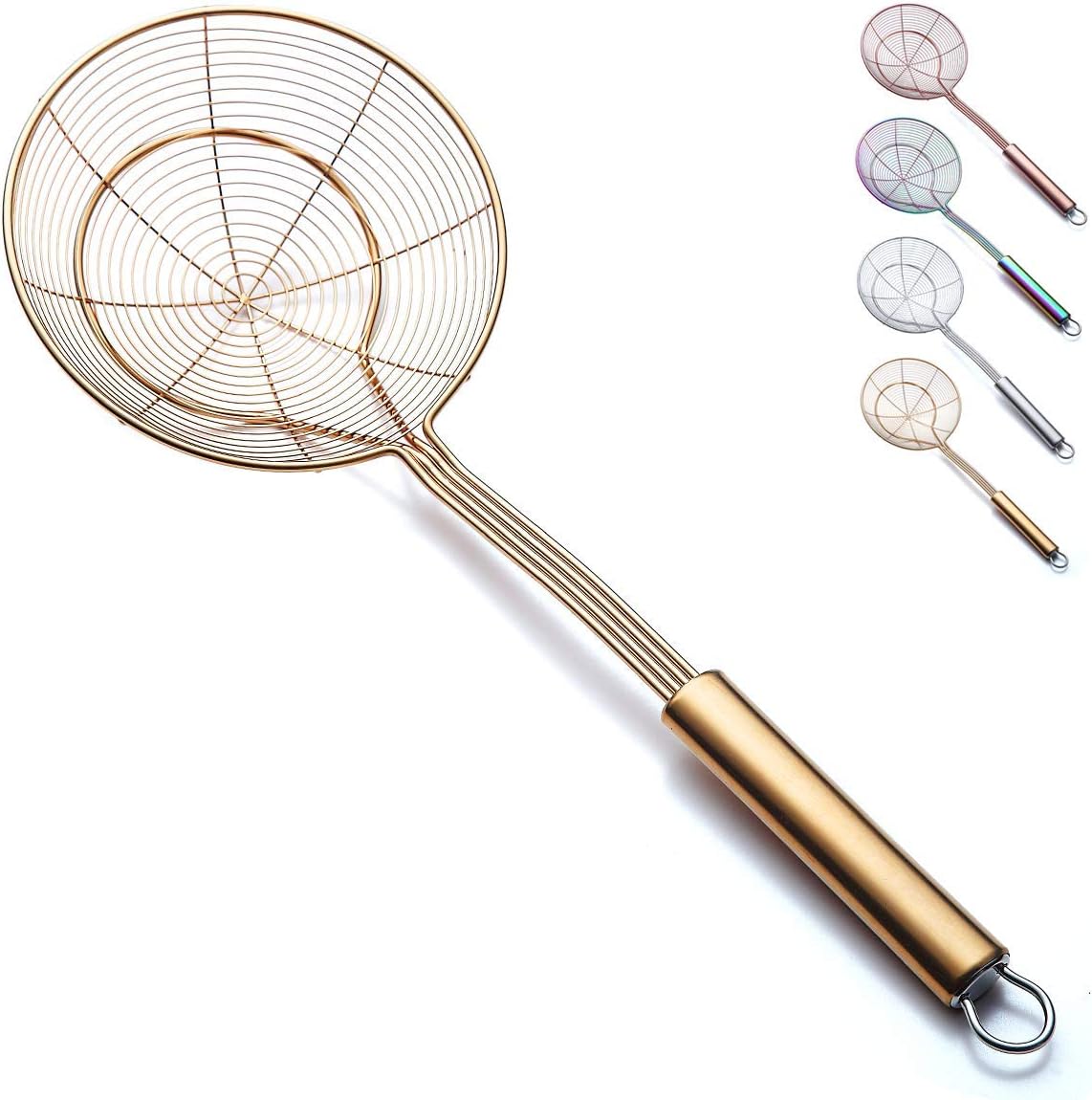 Kyraton Gold Strainer Spider Skimmer for Kitchen