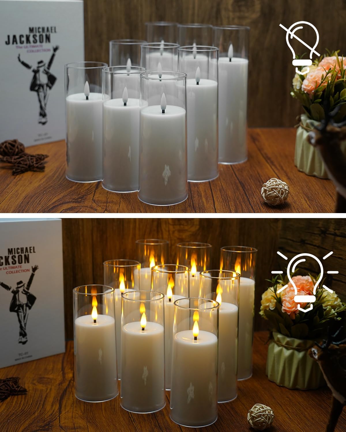 kakoya Flameless Candles Remote Control Pack of 9