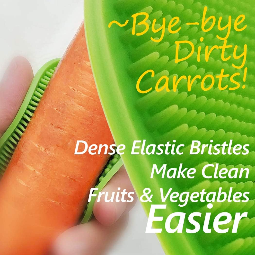 ZEMOZEN Vegetable Scrubber Brush Green