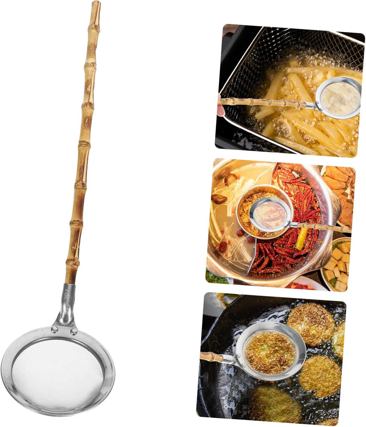 VINTORKY 304 Stainless Steel Slotted Spoon with Handle
