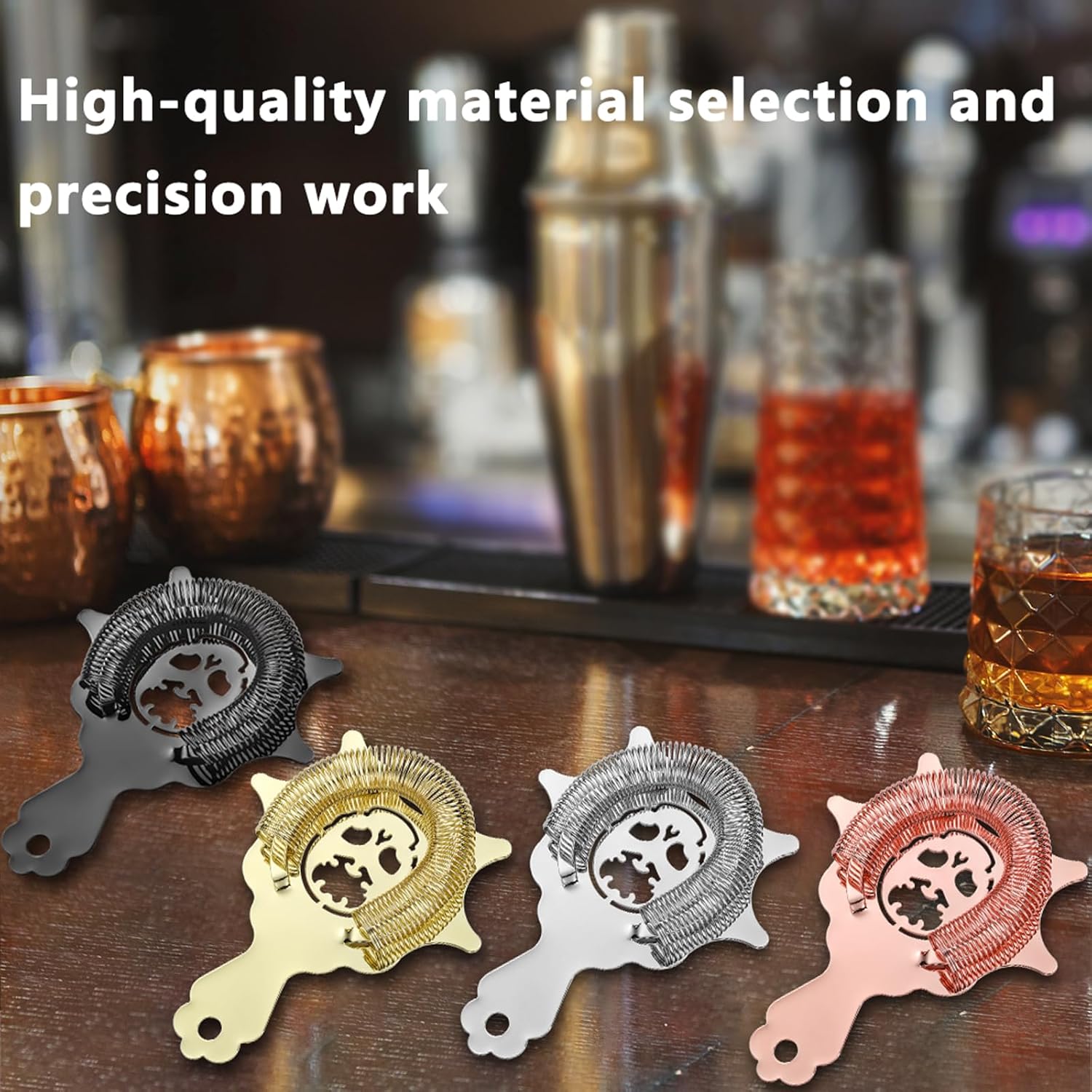 YUHWYI 4-Prong Cocktail Strainer with Devils Head Design 1