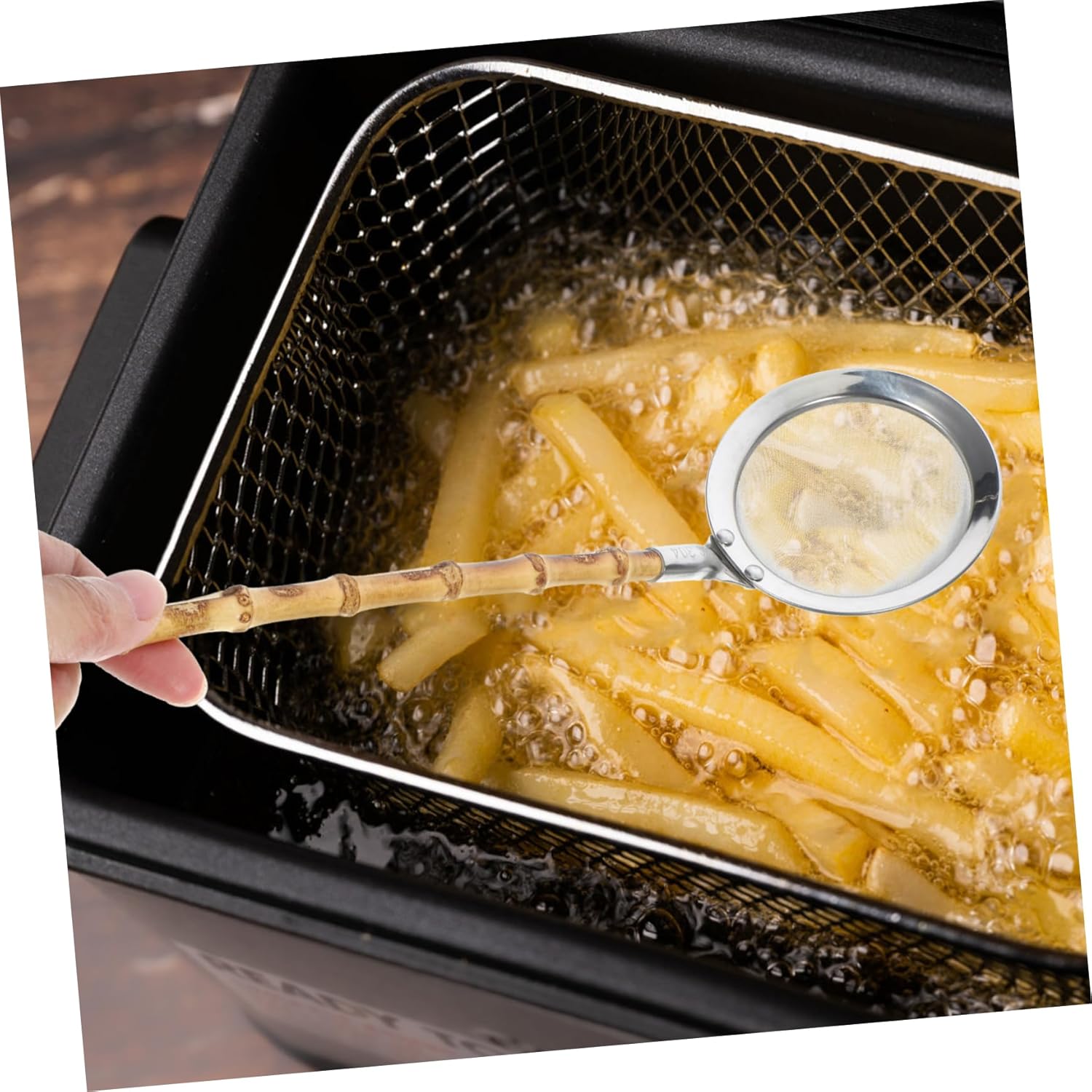 VINTORKY 304 Stainless Steel Slotted Spoon with Handle