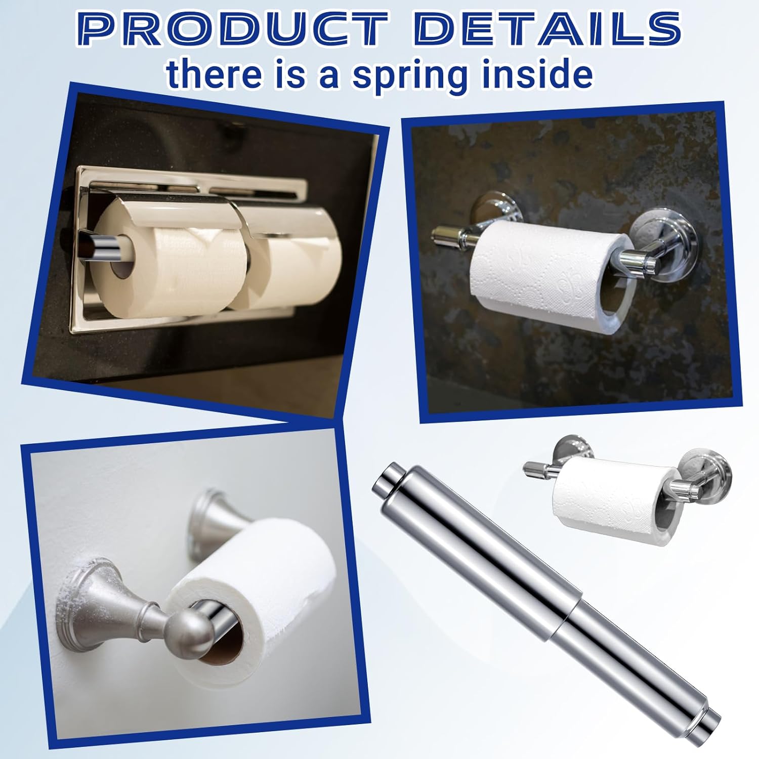 Chrome Toilet Paper Holder Replacement Rod