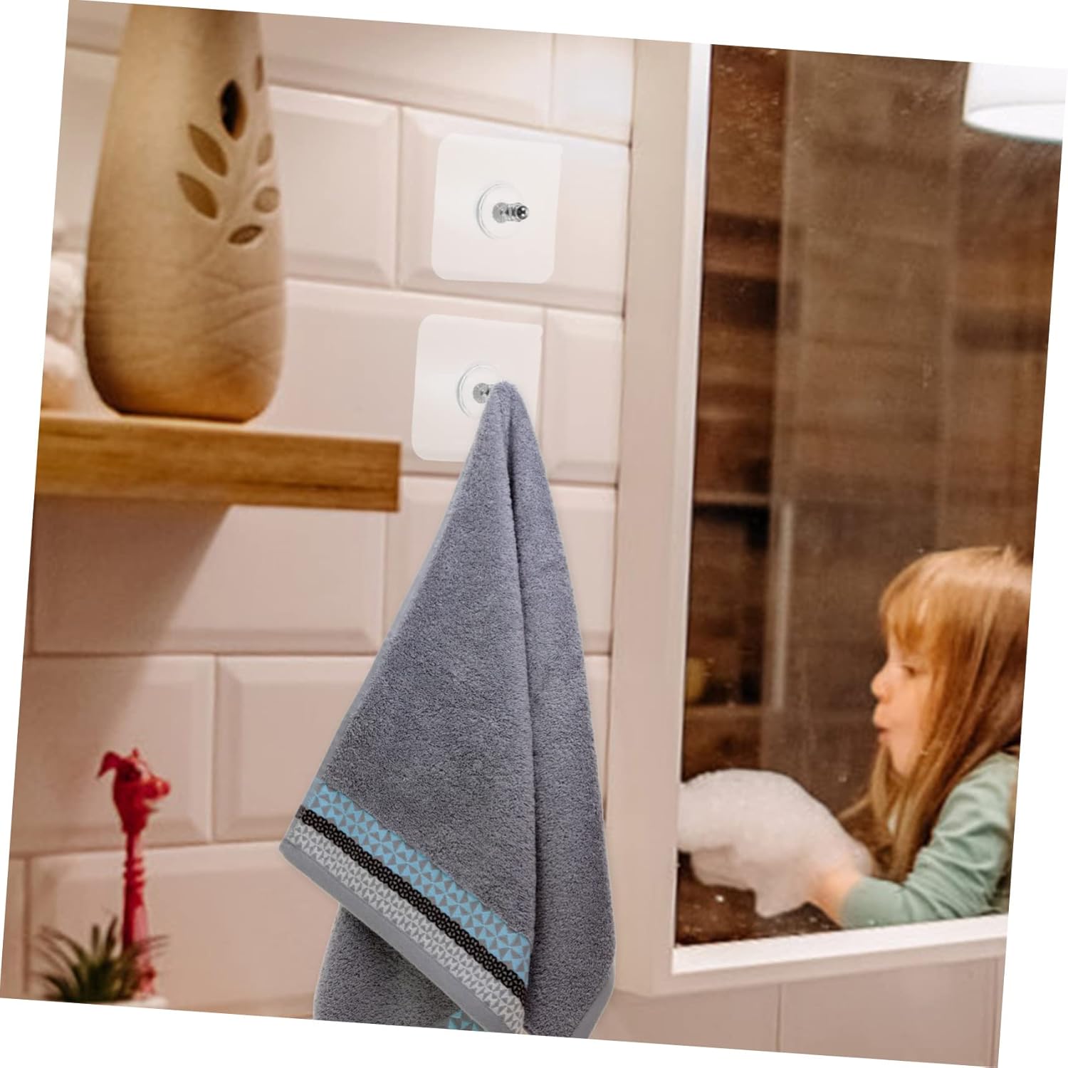 GLEAVI 20pcs2 Wall Hooks Adhesive Set for Clothes Towels