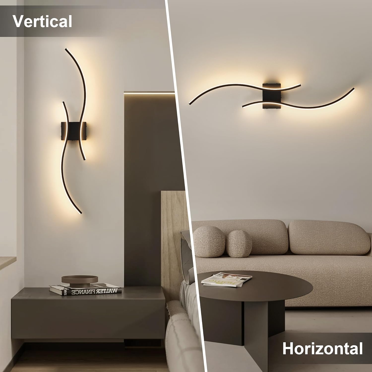 Battery Operated Wall Sconces Set of Two with Remote Control