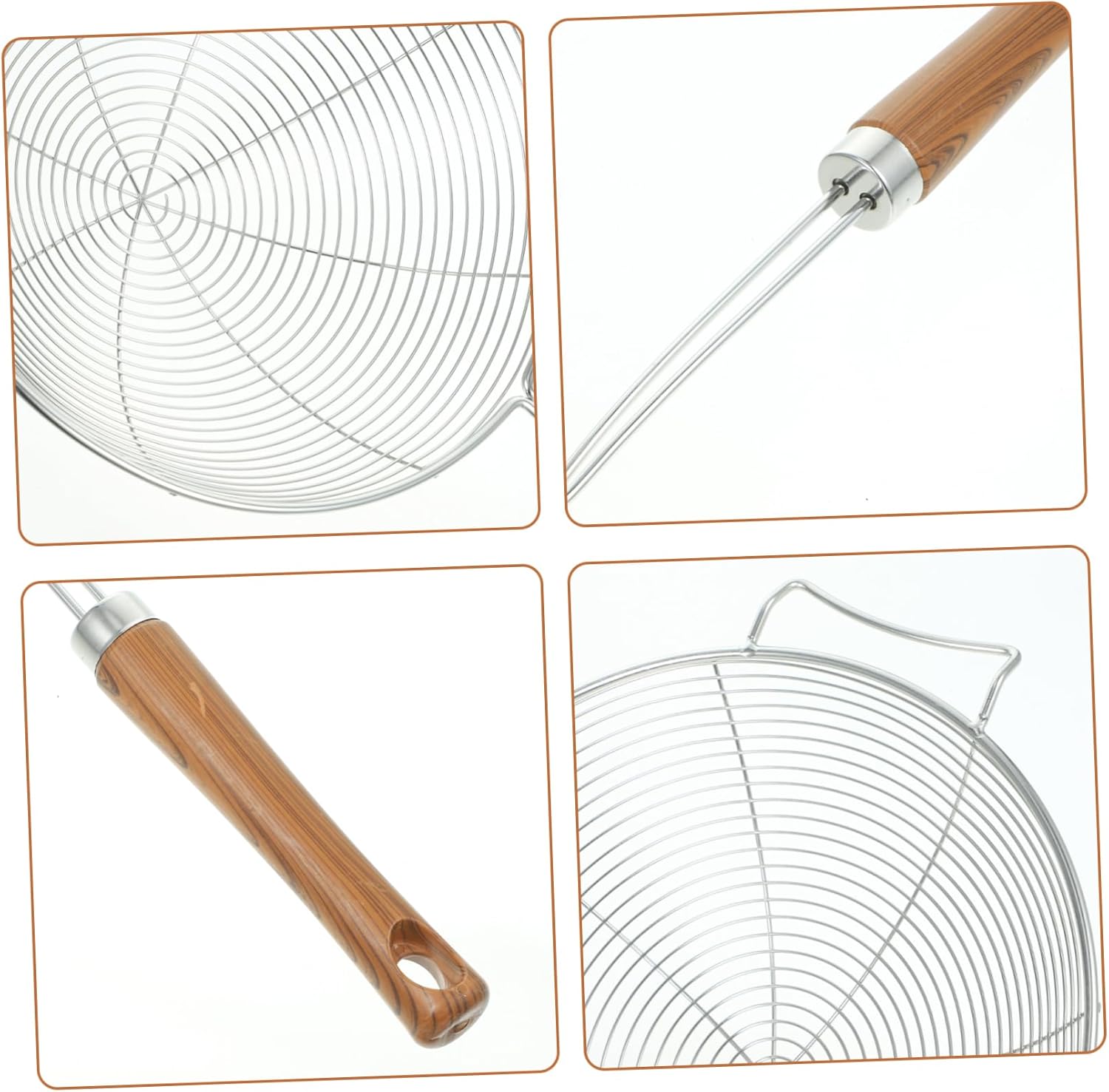Luxshiny 304 Stainless Steel Skimmer with Wooden Handle 1