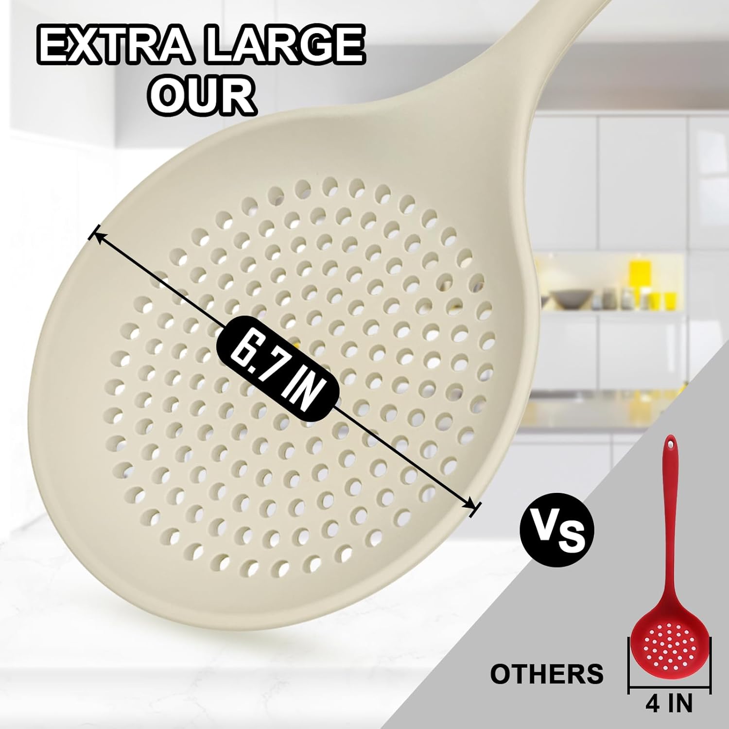 GDDGCUO 145 Inch Heat Resistant Skimmer Spoon