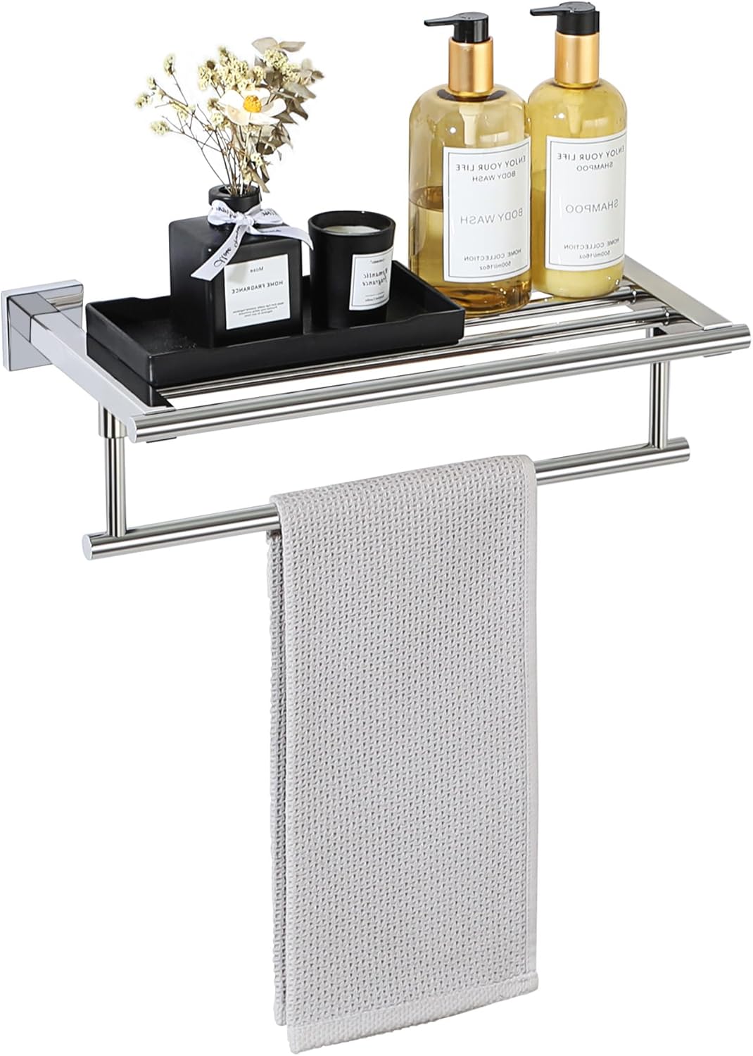 Alise 16 Inch Polished Chrome Towel Rack