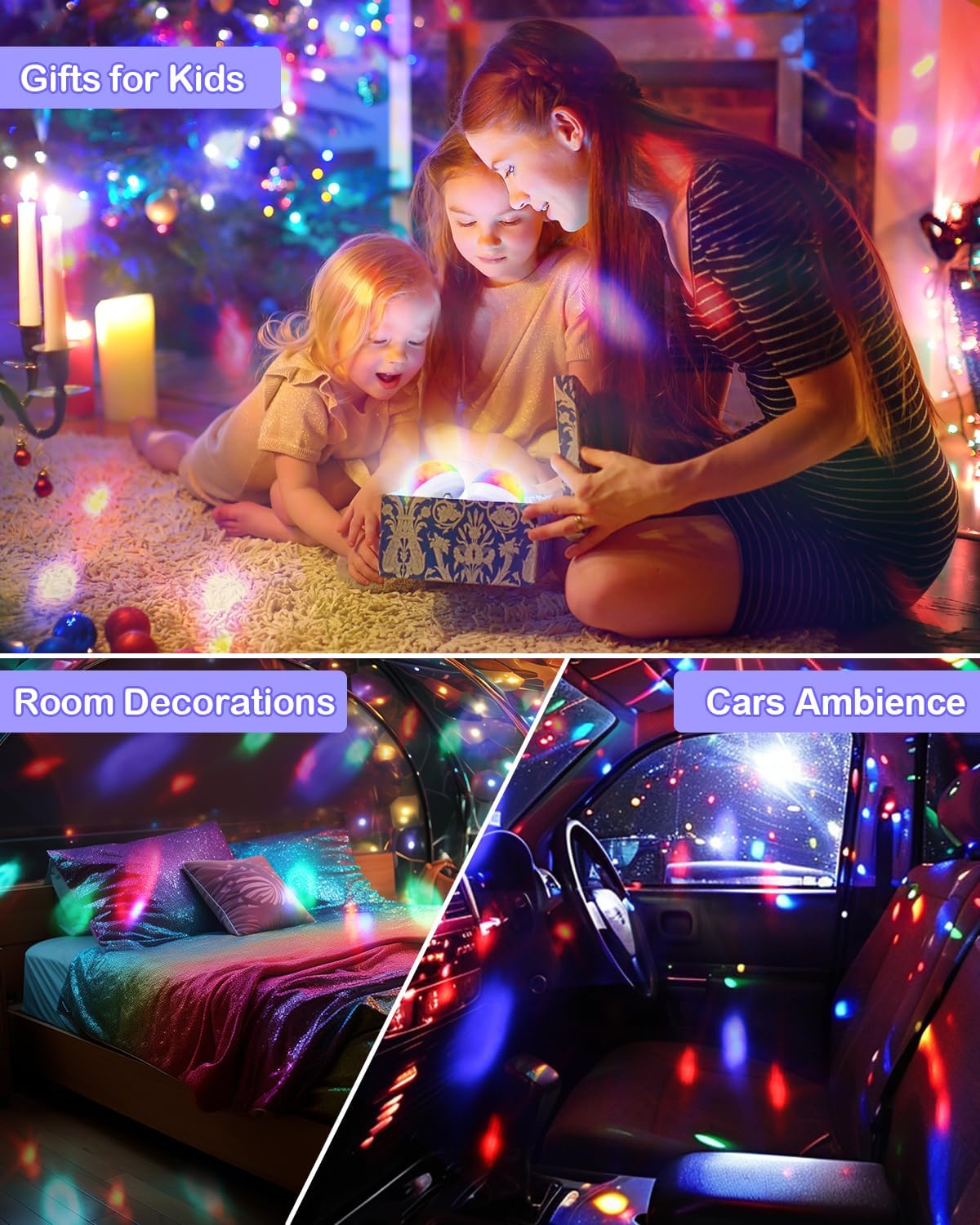 Luditek USB Mini Disco Ball Light 4 Pack