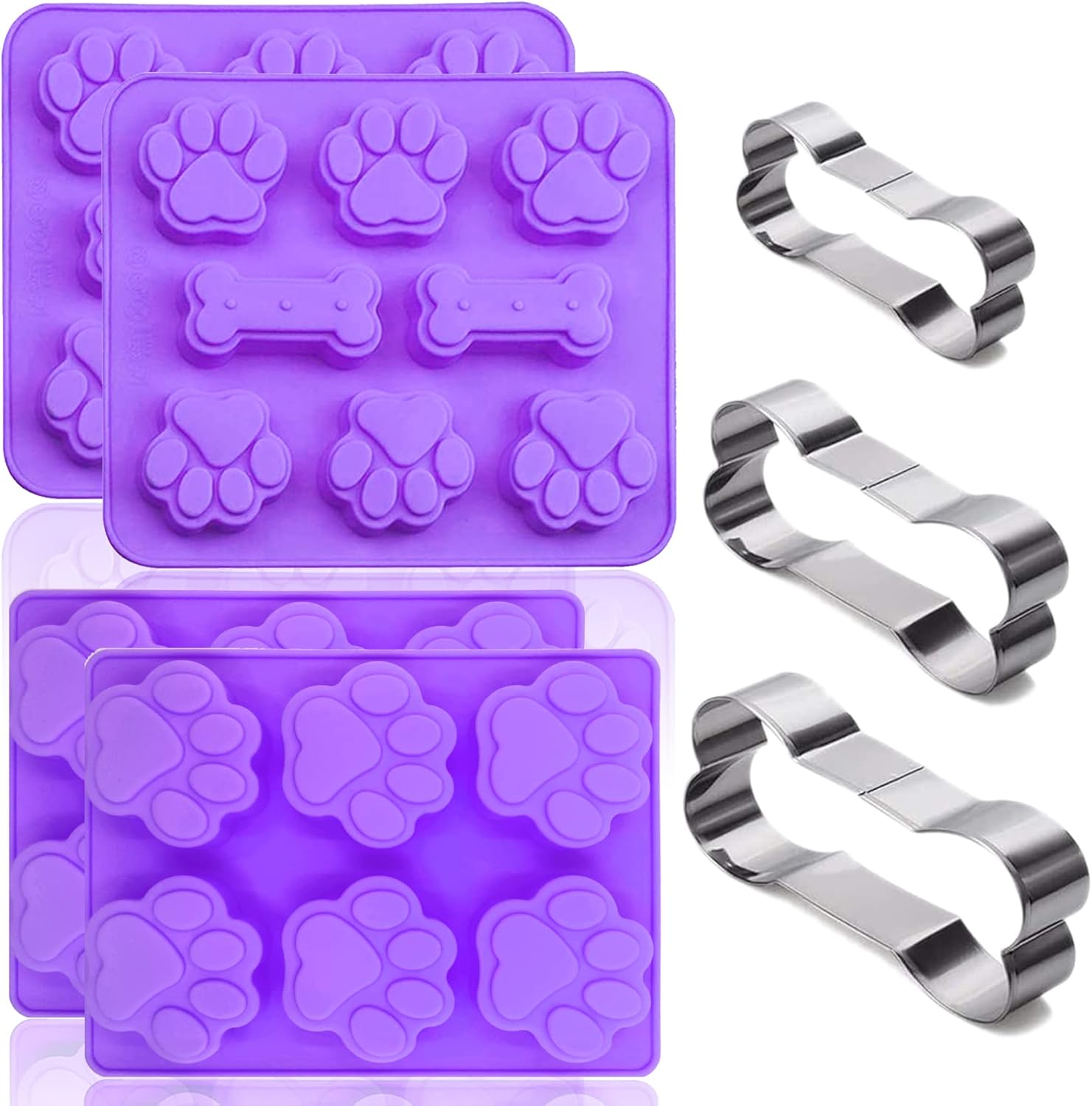 SAGOOITS Set of 7 Dog Treats Molds Cookie Cutters
