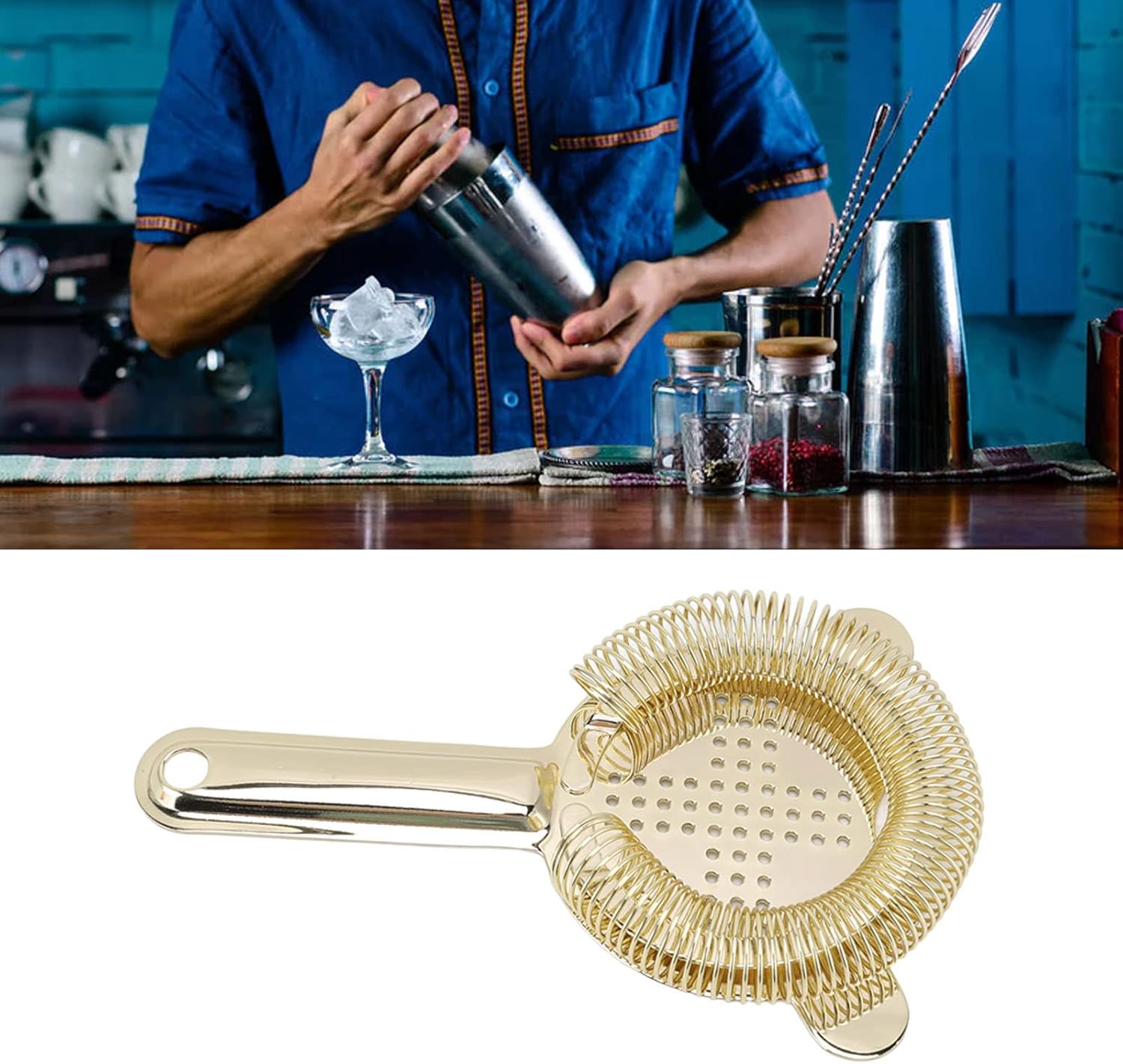 AOZU Bar Tool Strainer 304 Stainless Steel