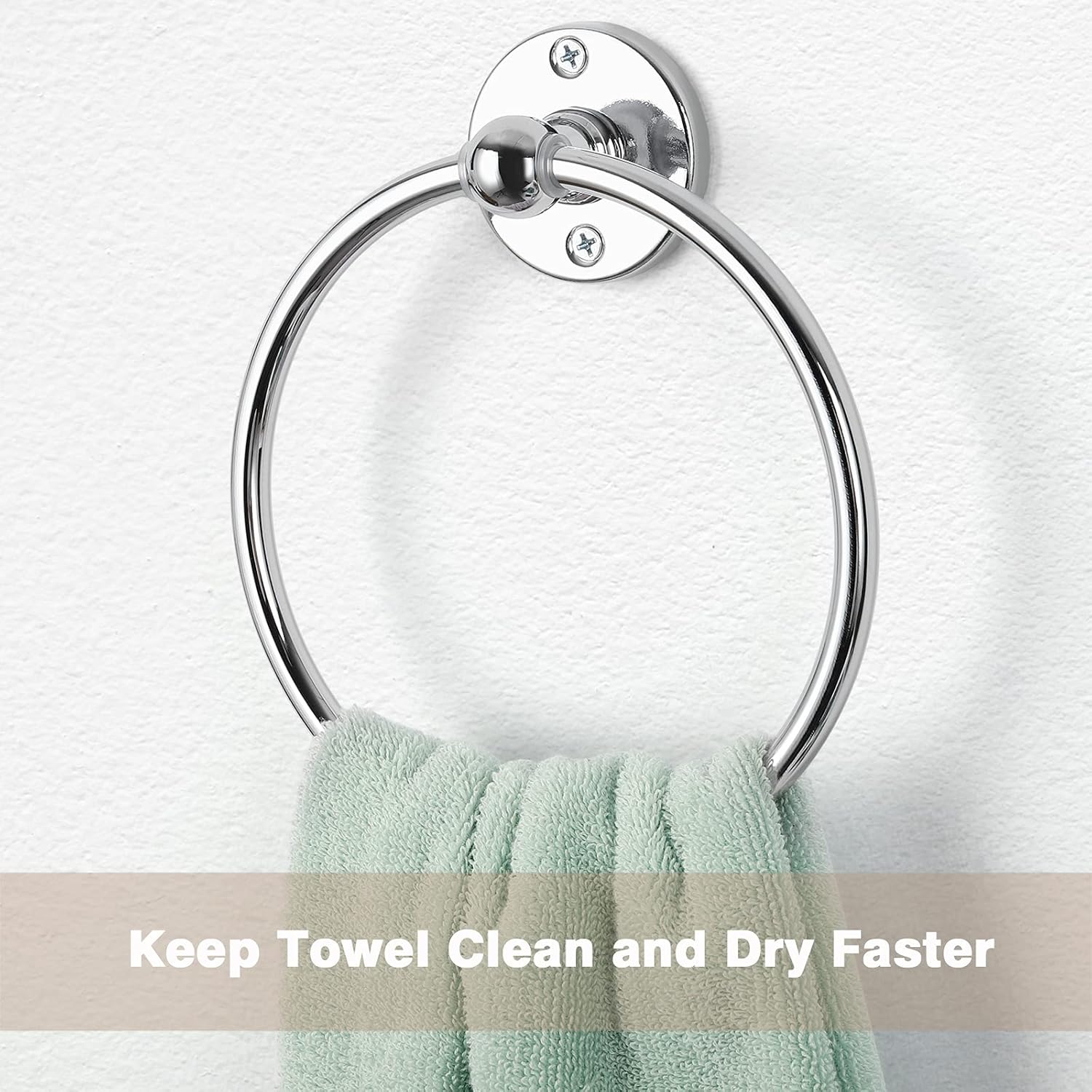 ETELI 3-Piece Stainless Steel Towel Ring Set with Toilet Paper Holder