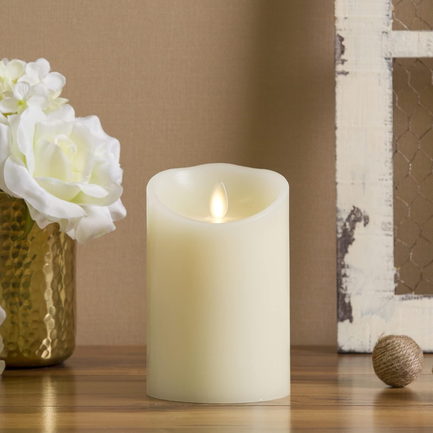 Luminara Flameless LED Ivory Pillar Candle 3 x 45 1