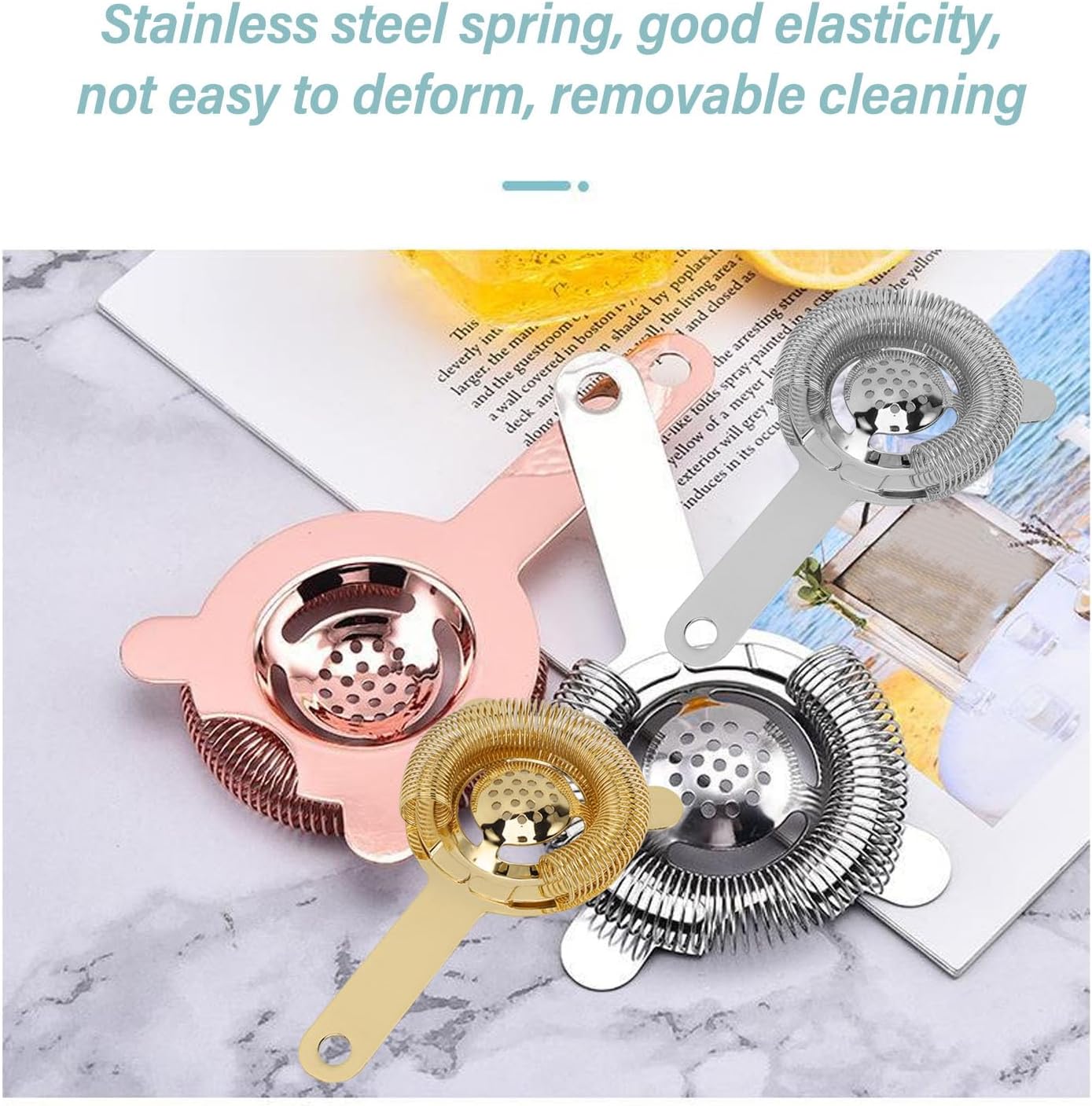Stainless Steel Hawthorne Strainer with Flexible Spring 36 x 63in