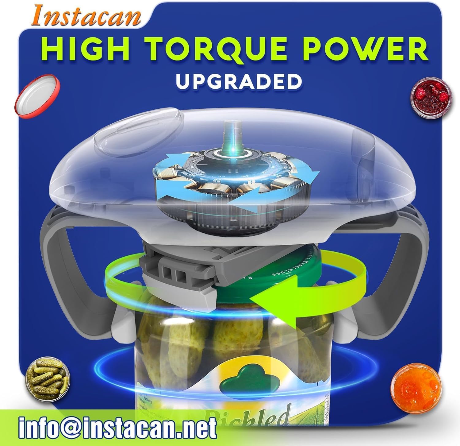 INSTACAN Electric Jar Opener with Auto-Off for Arthritic Hands
