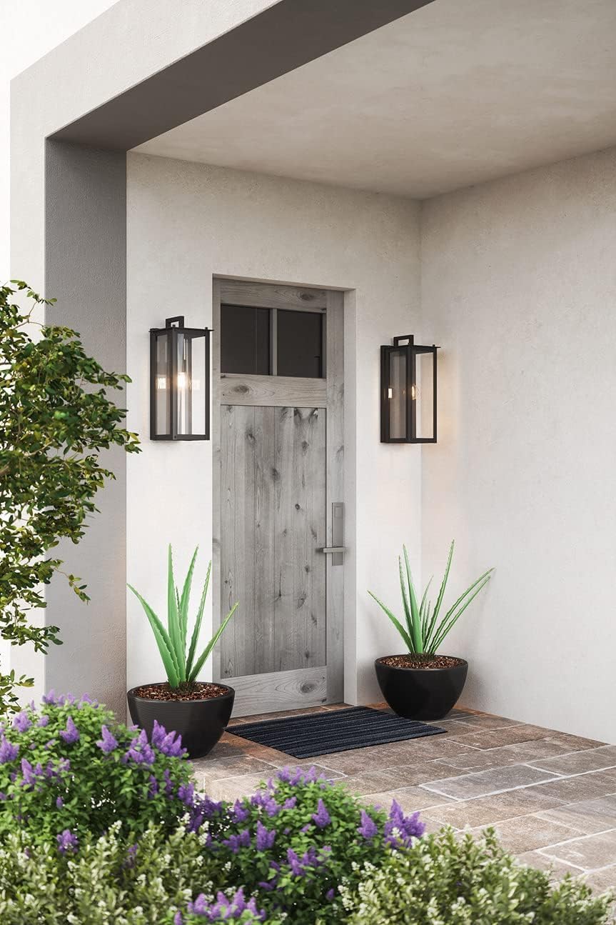 Capital Lighting 934612BK Wall Lantern with 100W Light 21 H x 8 W