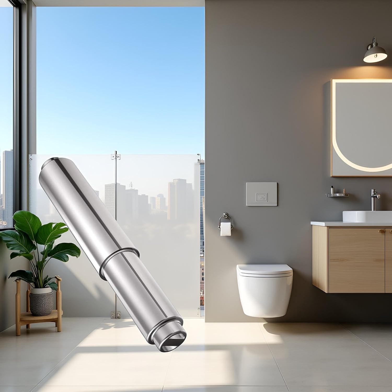 Stainless Steel Toilet Paper Holder with Spring Load
