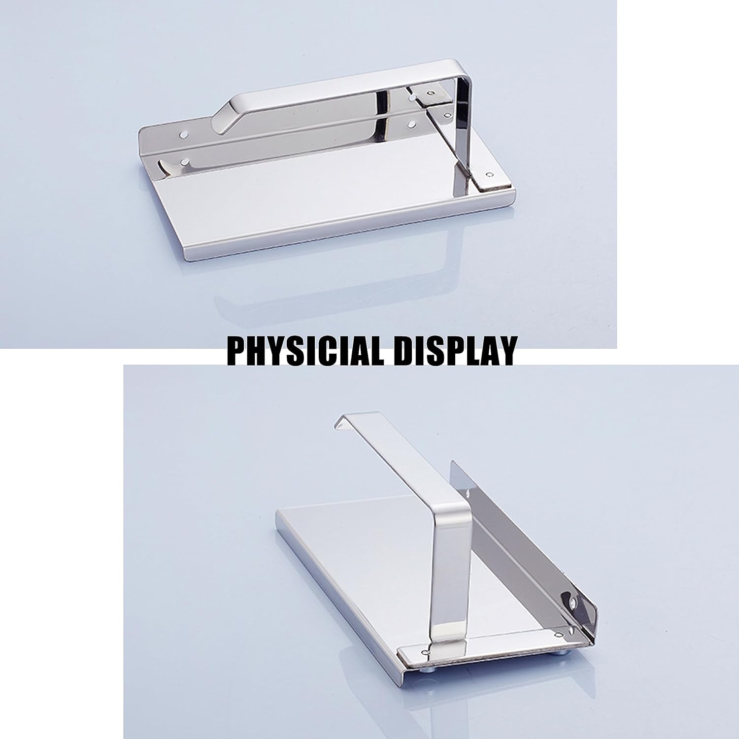 Stainless Steel Toilet Paper Holder with Shelf 1