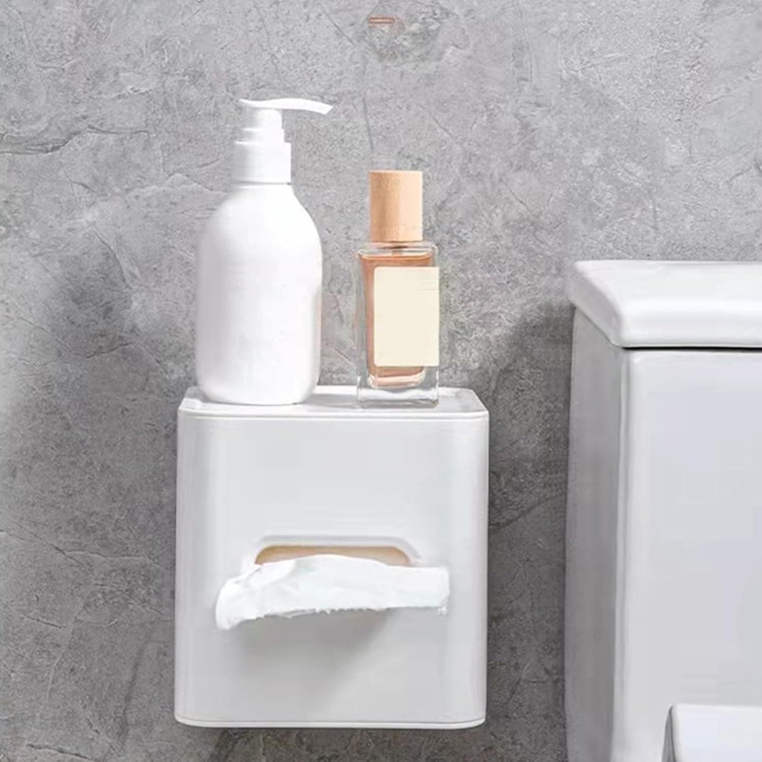 Sturdy Toilet Paper Holder with Back Adhesive Tape
