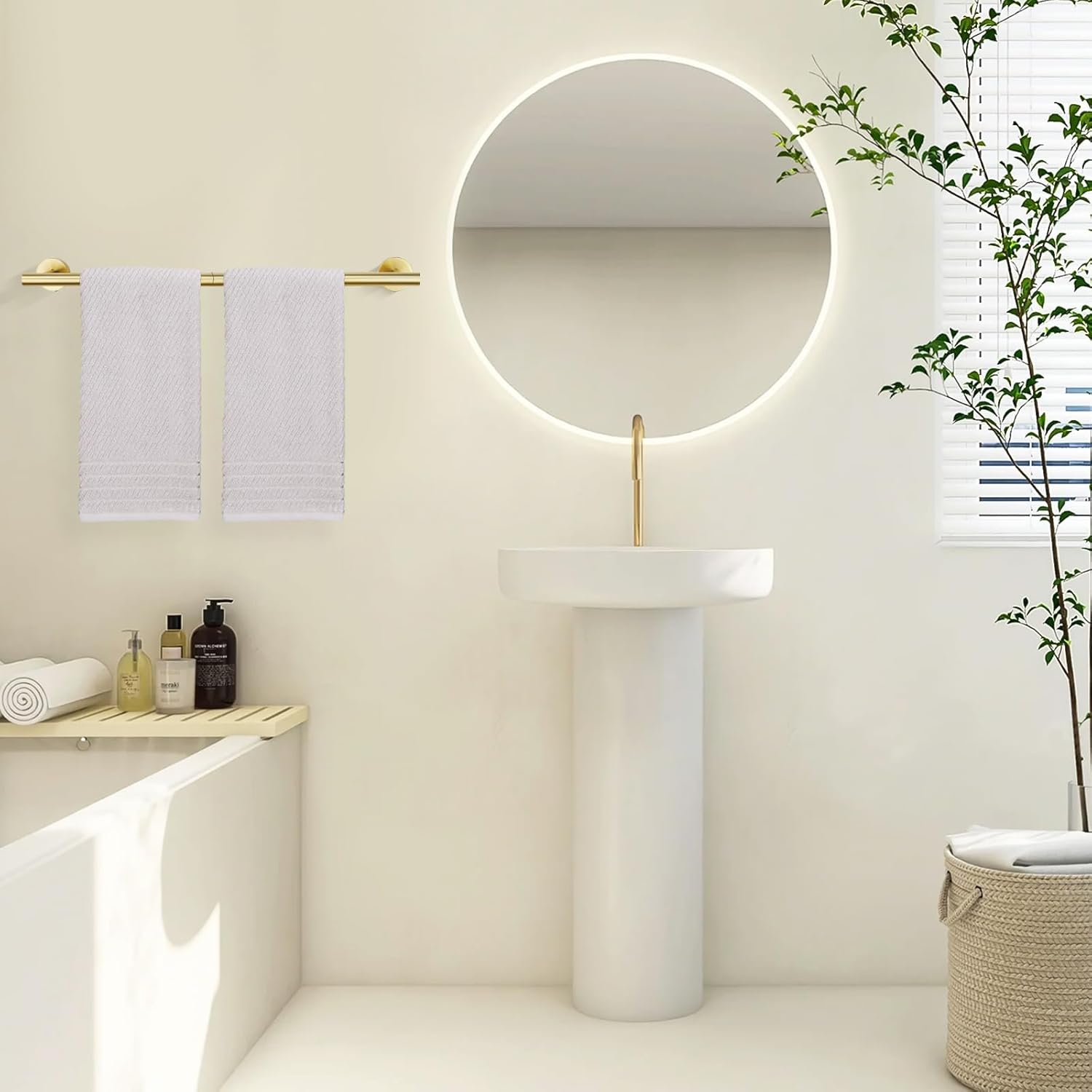 TURS Brushed Gold Towel Bar 276 Inch 1