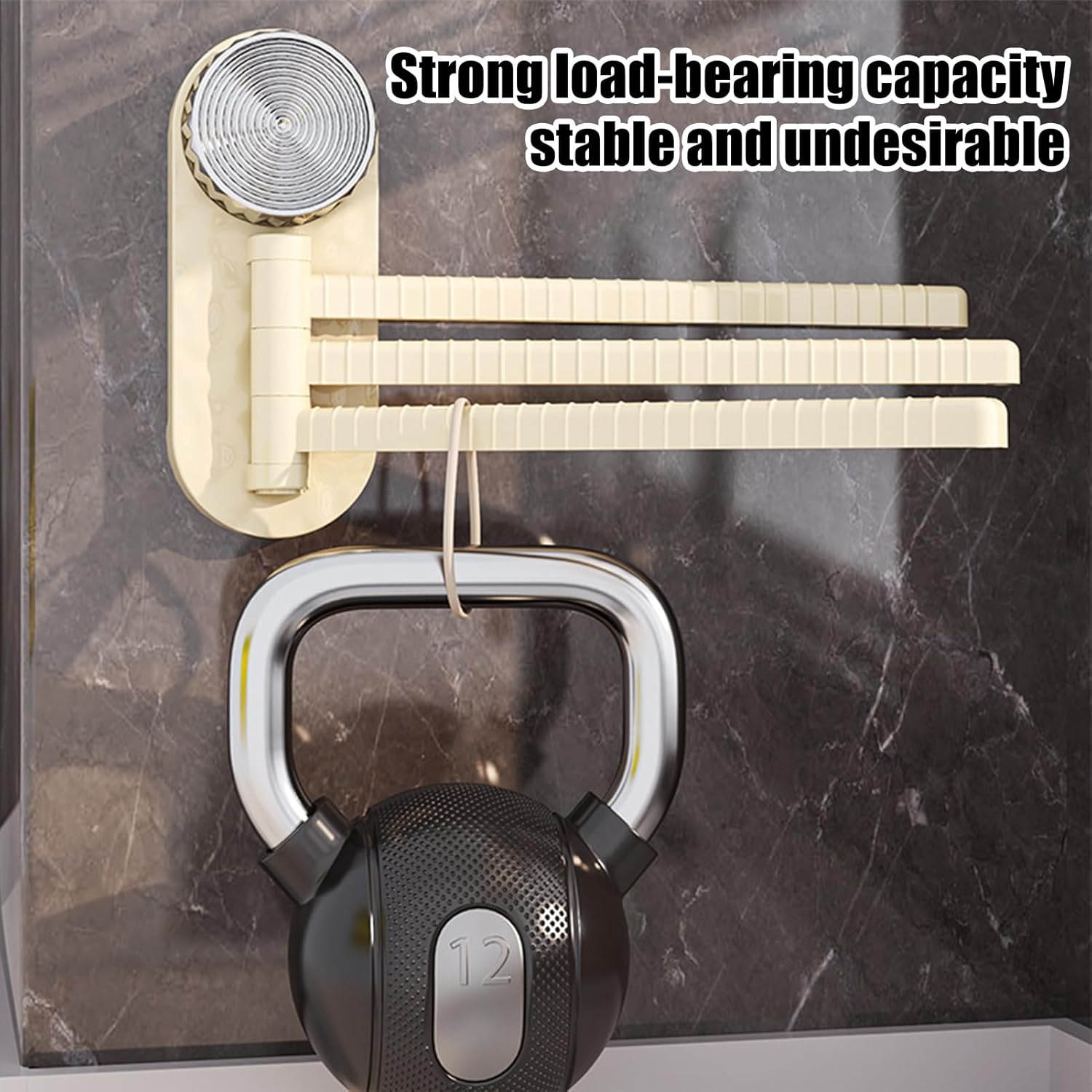 Flexible Suction Cup Towel Holder 3-Arm Rotating
