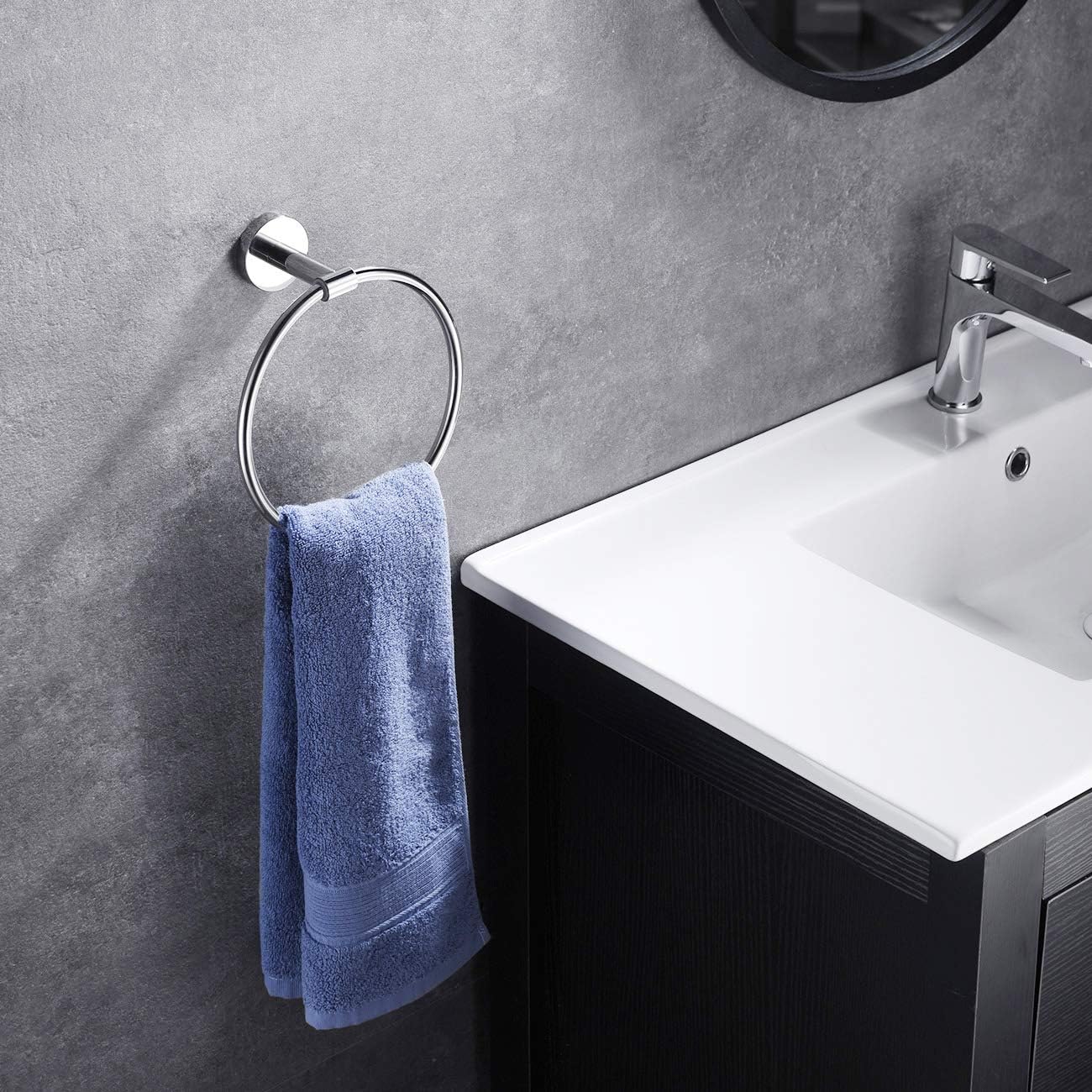 Hoooh Stainless Steel Towel Ring for Bathroom Wall