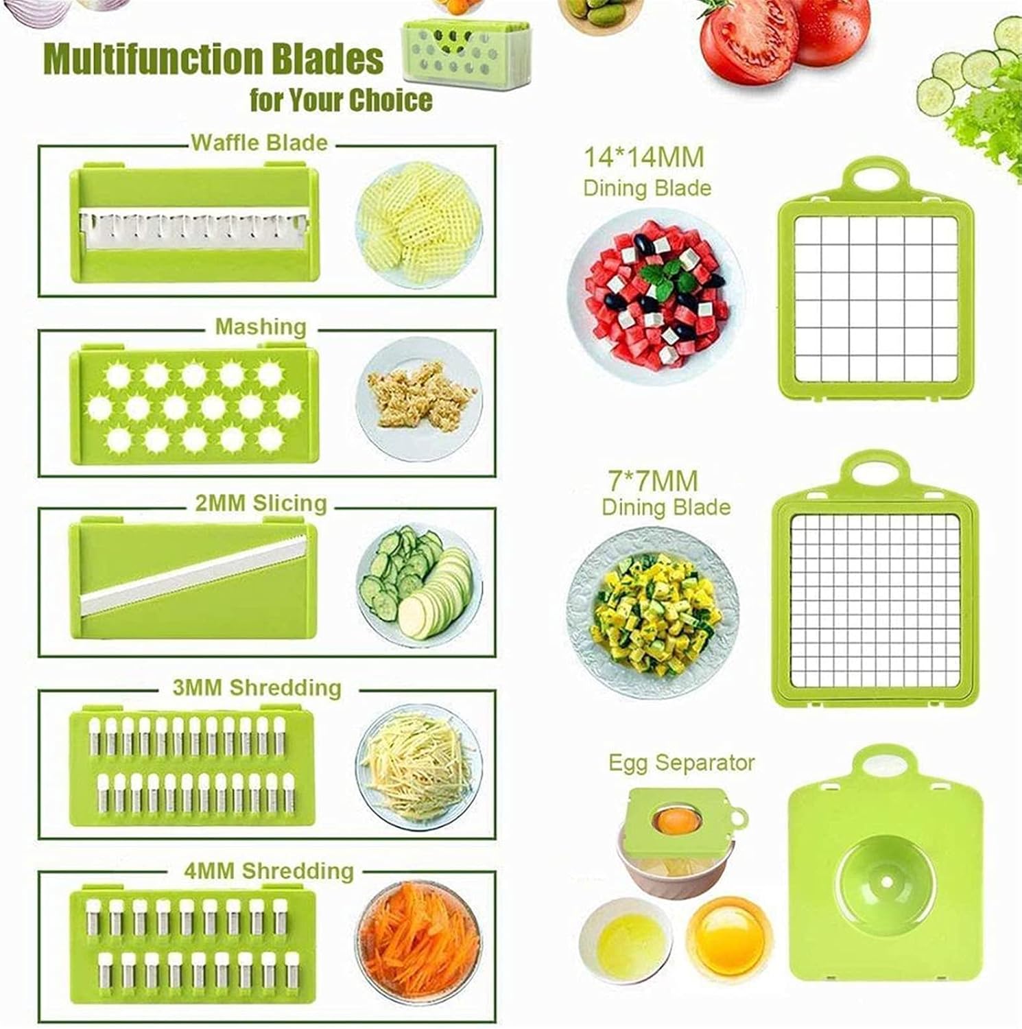 Kuaguan 8 In 1 Vegetable Slicer with Container