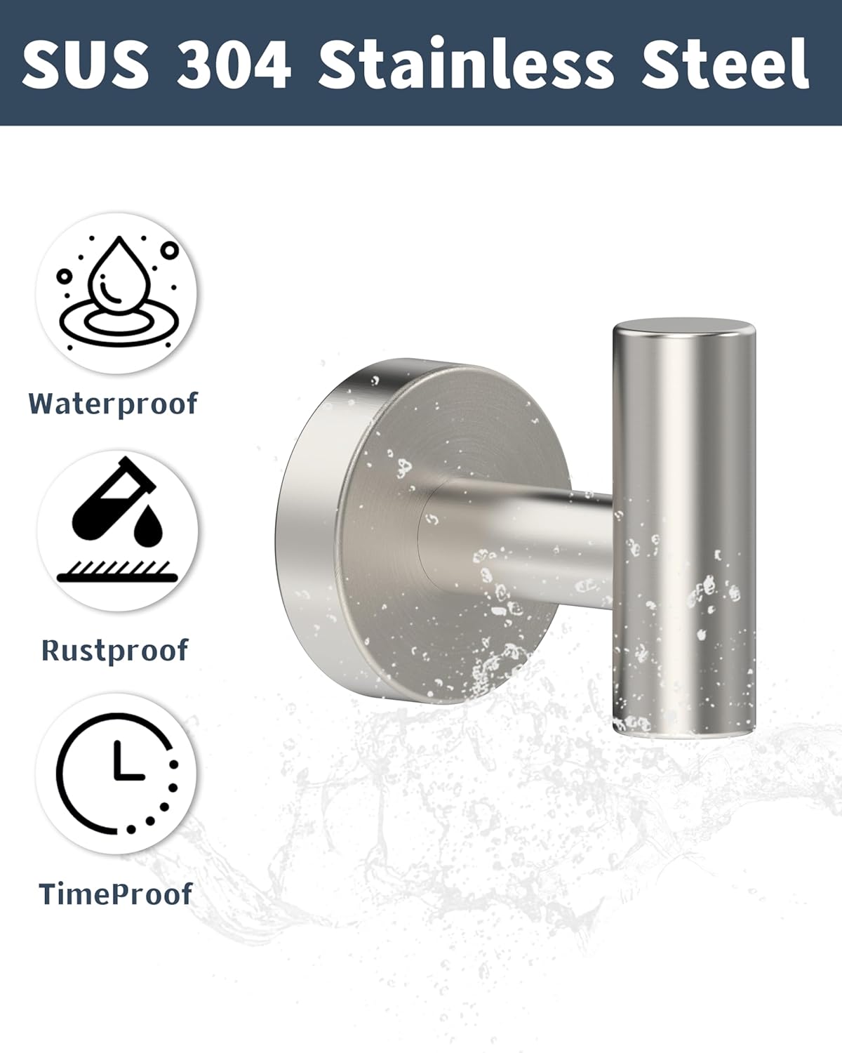 RARXTR Brushed Nickel Towel Hook 2 Pack 1