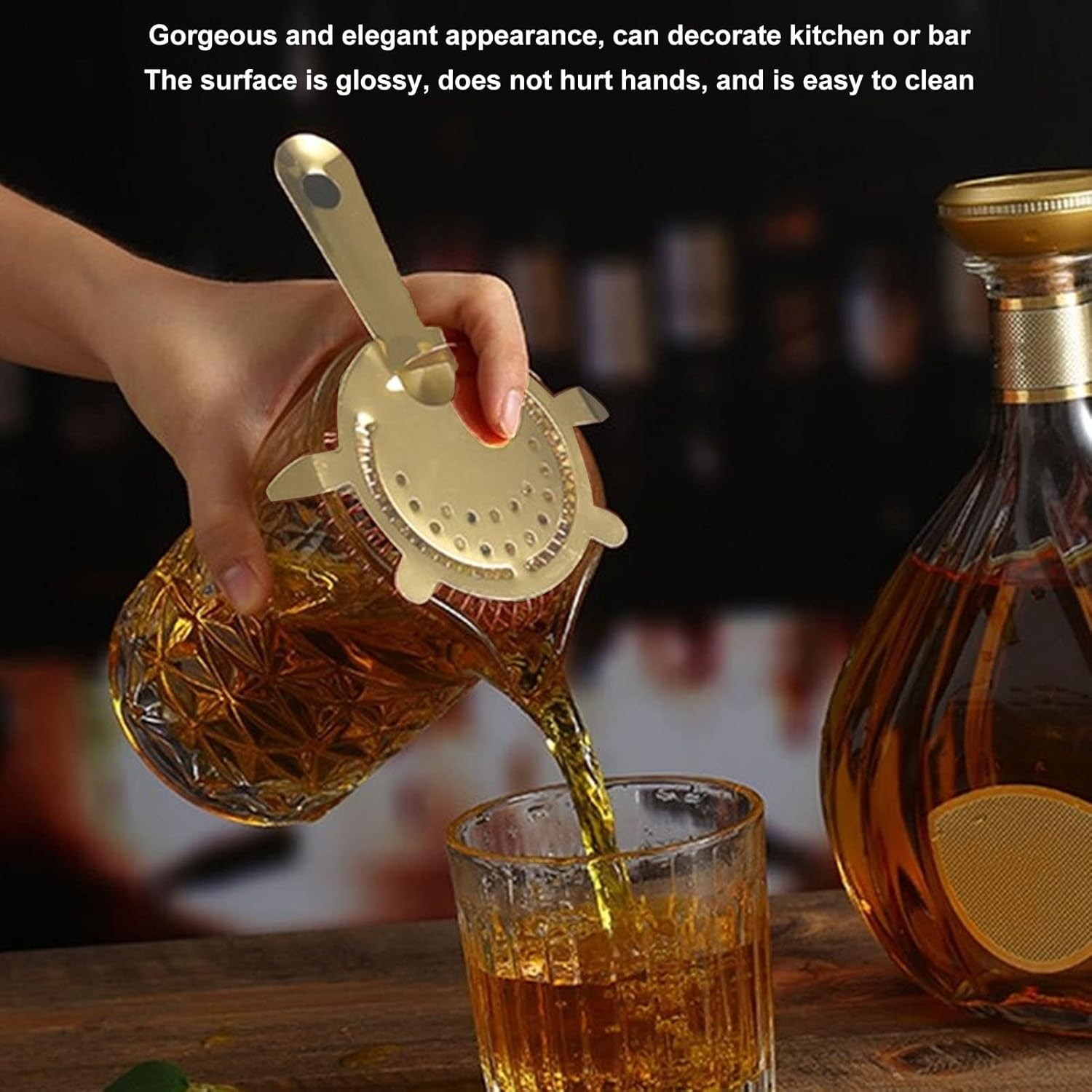 Cocktail Strainer Luxury Gold Stainless Steel for Bartending