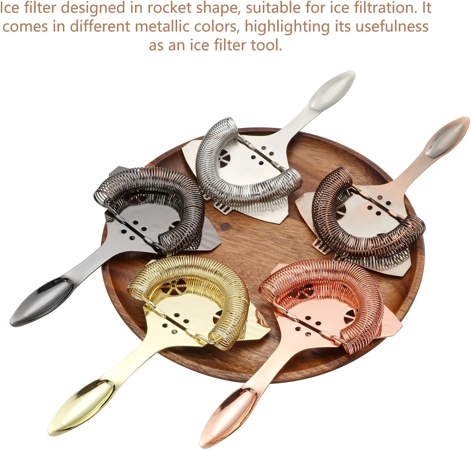 YUHWYI Cocktail Strainer with Rocket Design