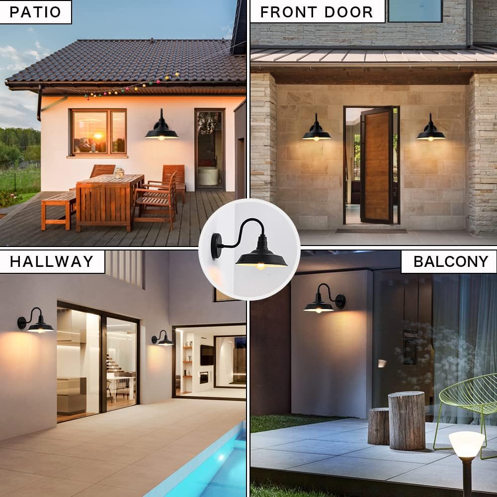 Double Century 2-Pack Barn Lights Outdoor Wall Fixtures