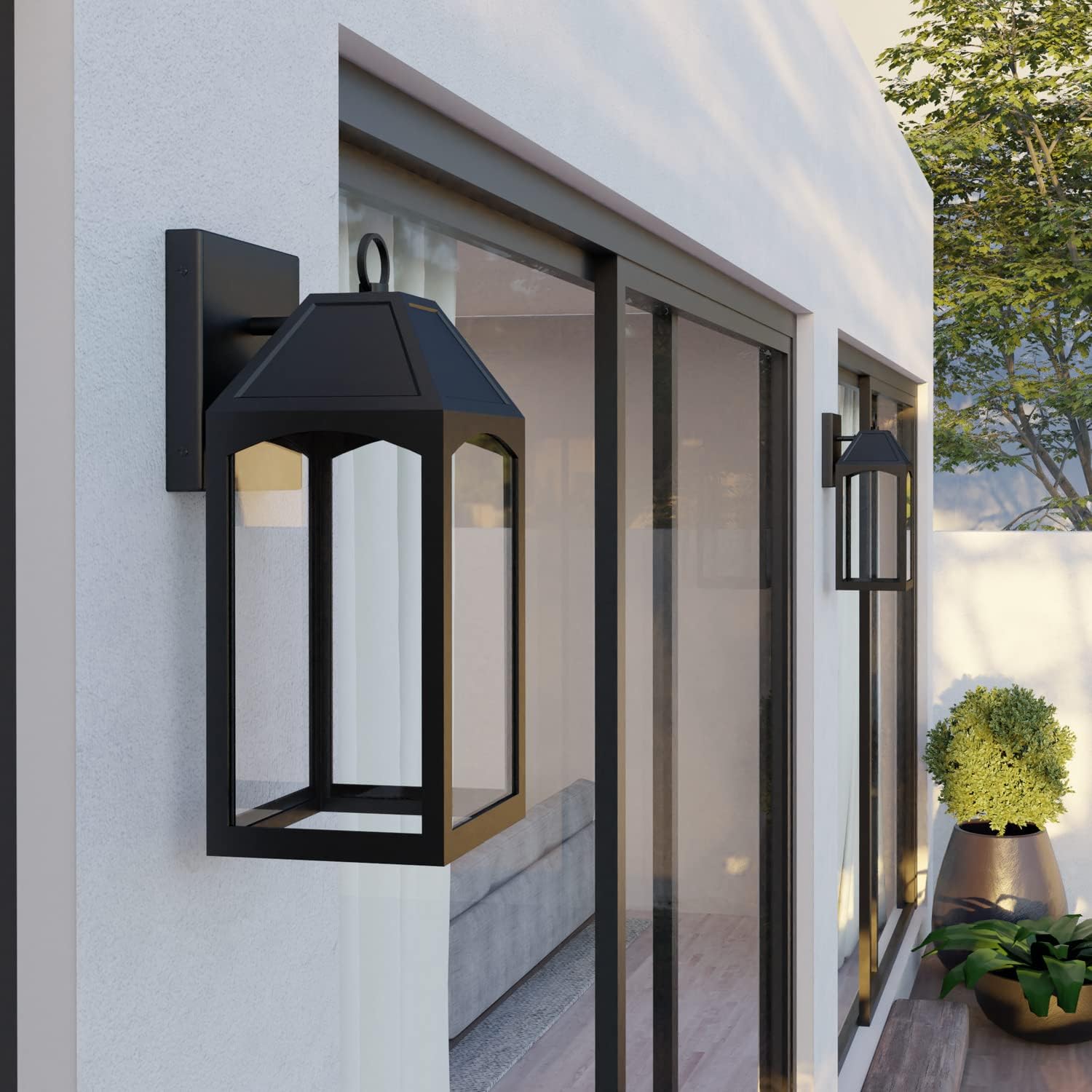 Capital Lighting Burton Night Sky Wall Lantern 1-Light 7W Black