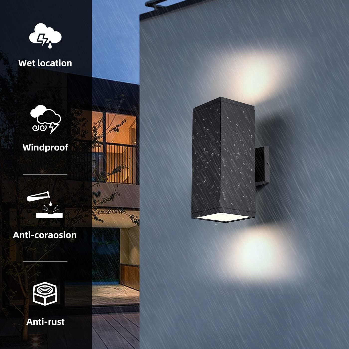 Modern Outdoor Wall Light - Aluminum Porch Sconce
