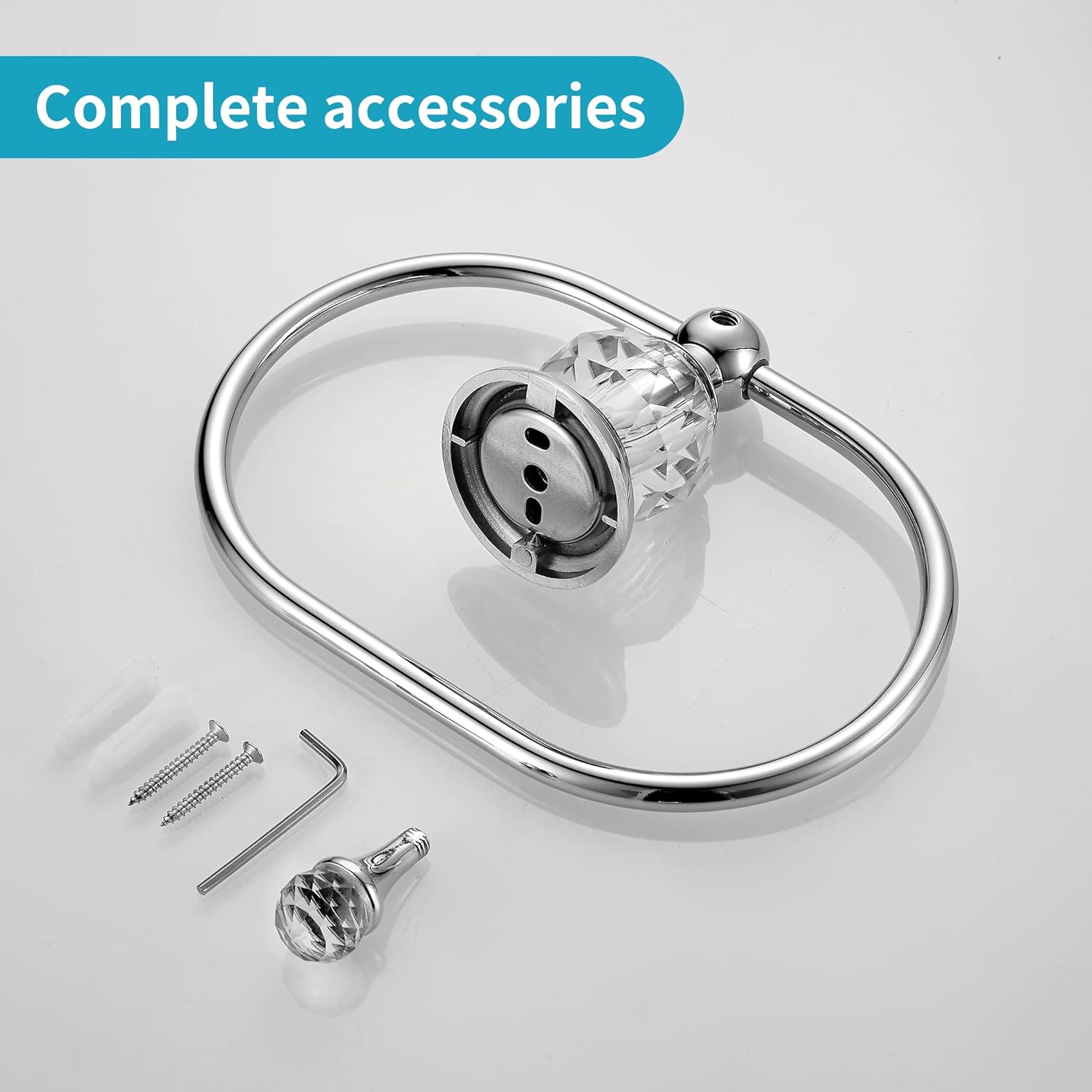 WOLIBEER Chrome Towel Ring Bath Rack