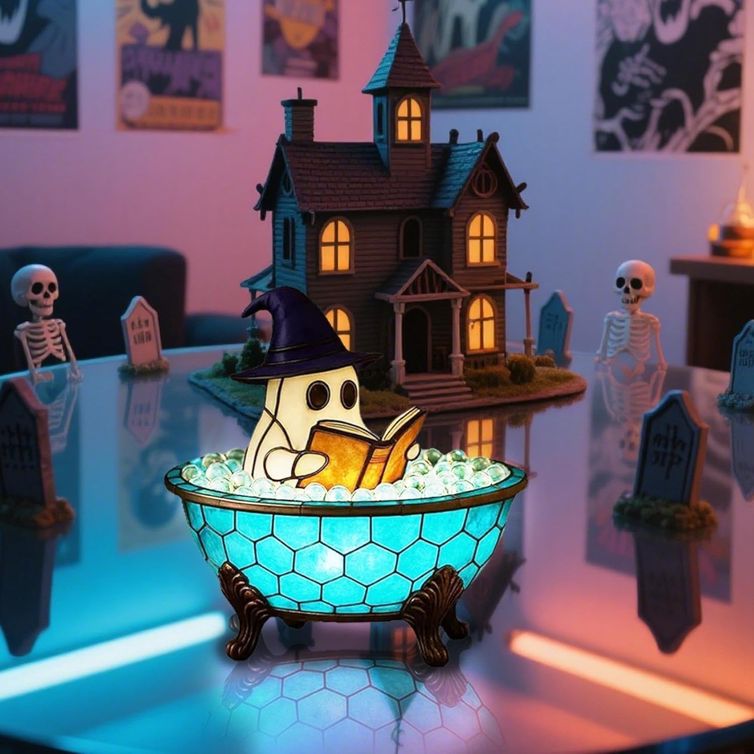 Ghost Bubble Bath Lamp - Halloween Night Light Decor