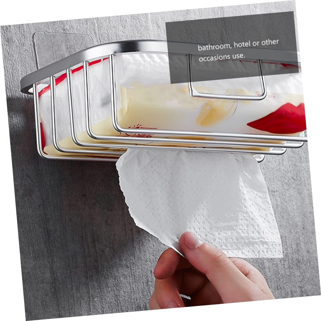 VILLFUL No Drilling Hanging Tissue Holder Suction Cup