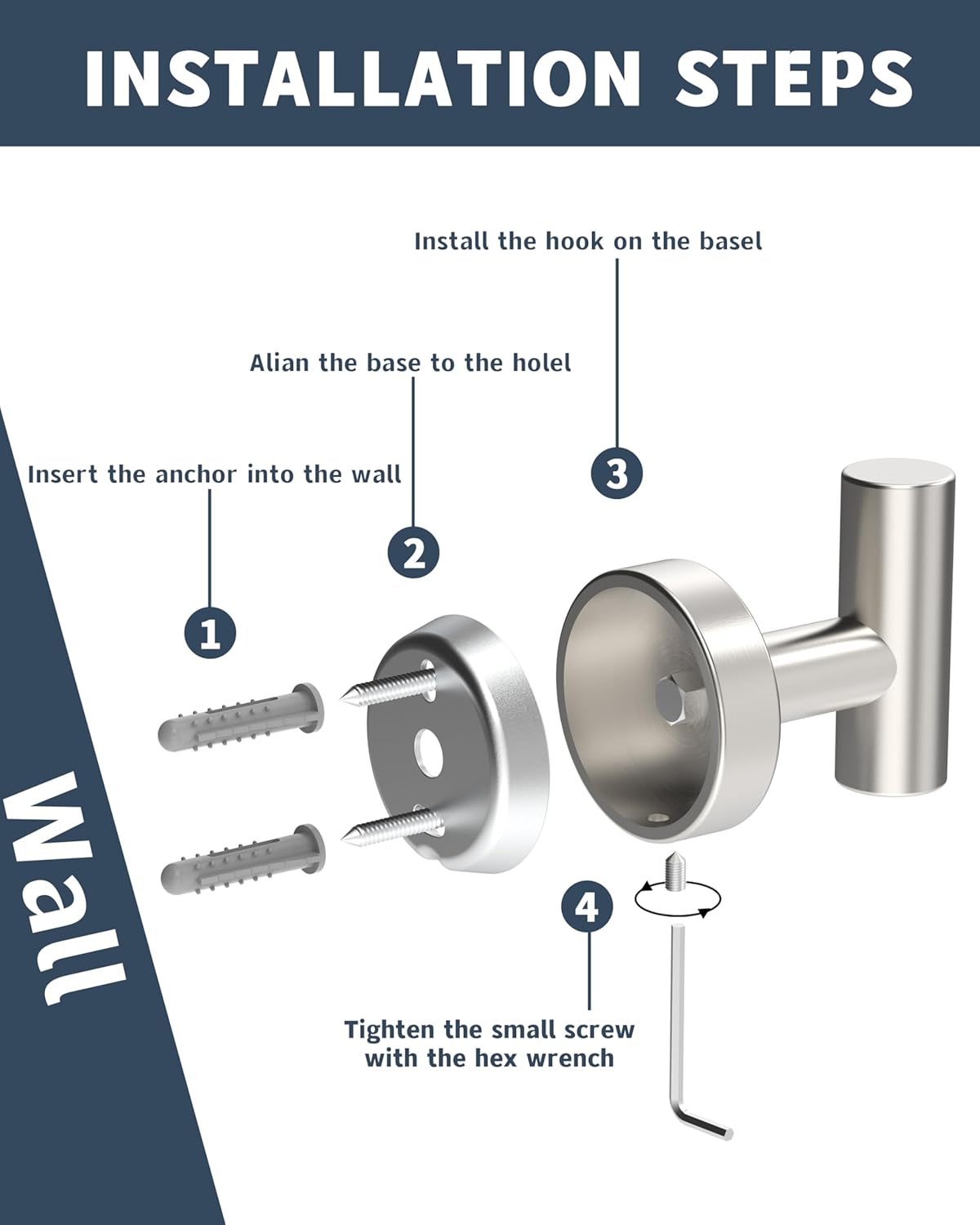 RARXTR Brushed Nickel Towel Hook 2 Pack 1