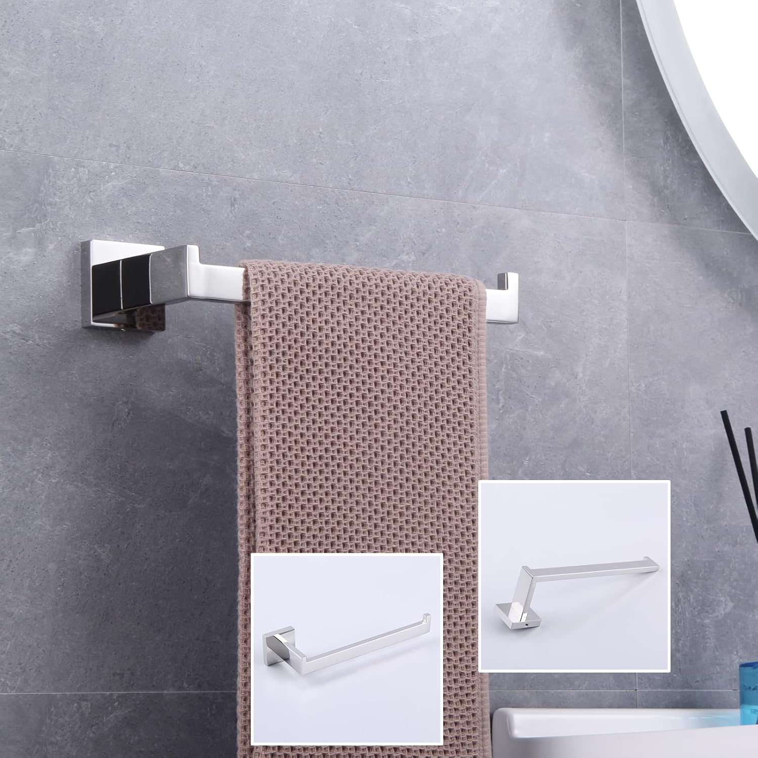GERZWY Heavy Duty Stainless Steel Towel Ring 1