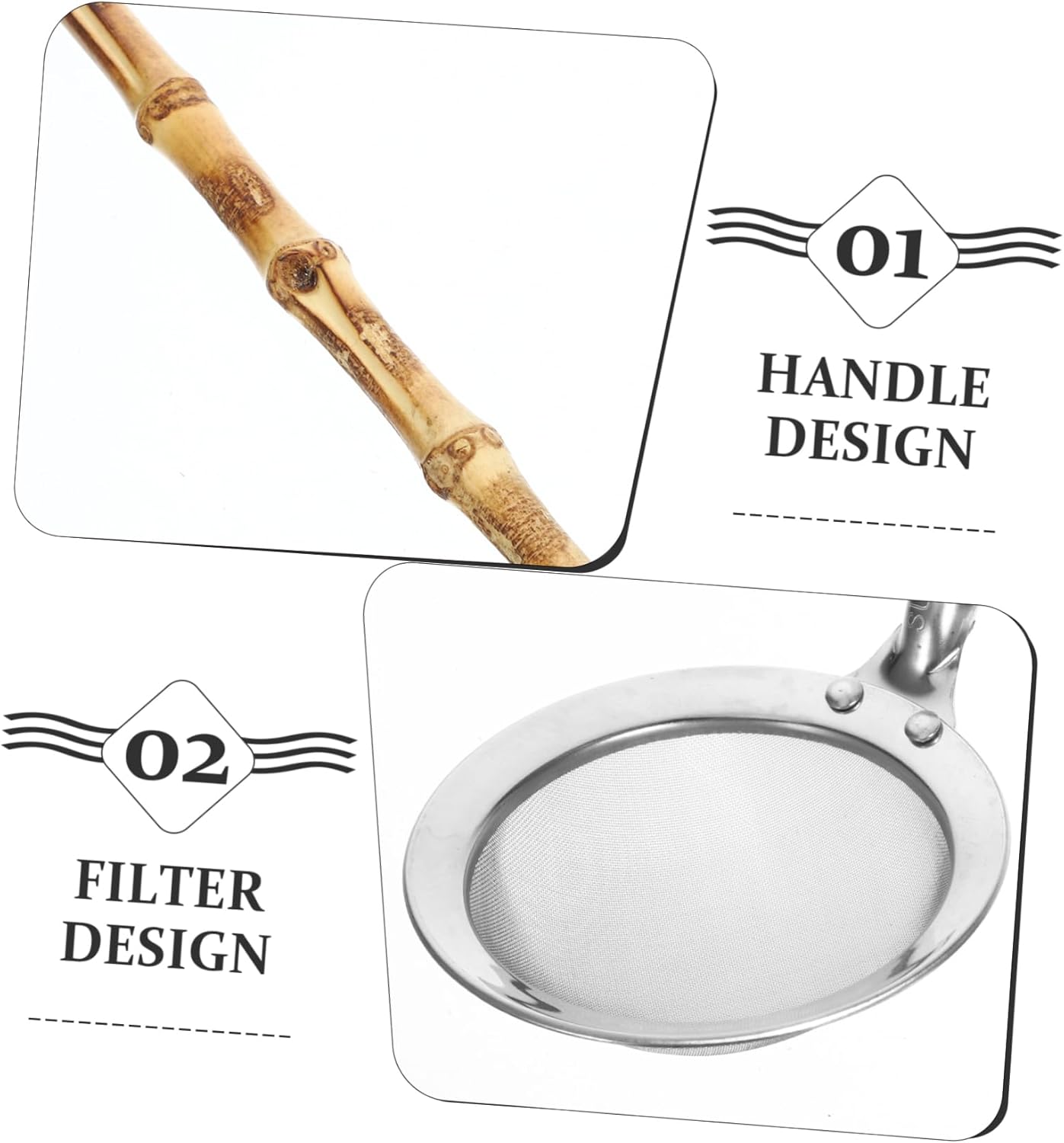 VINTORKY 304 Stainless Steel Slotted Spoon with Handle