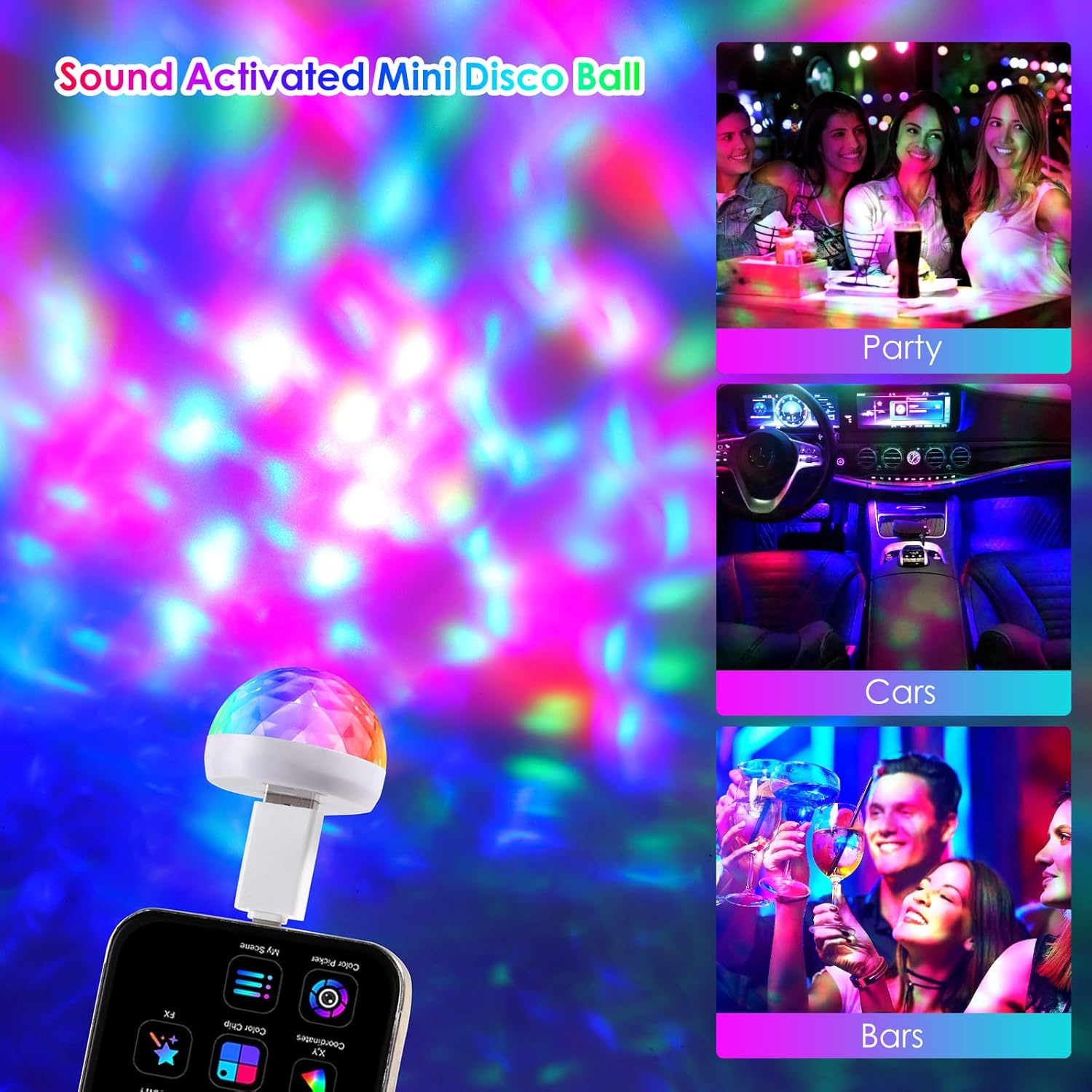 Orlabno USB Mini Disco Ball Light for Kids