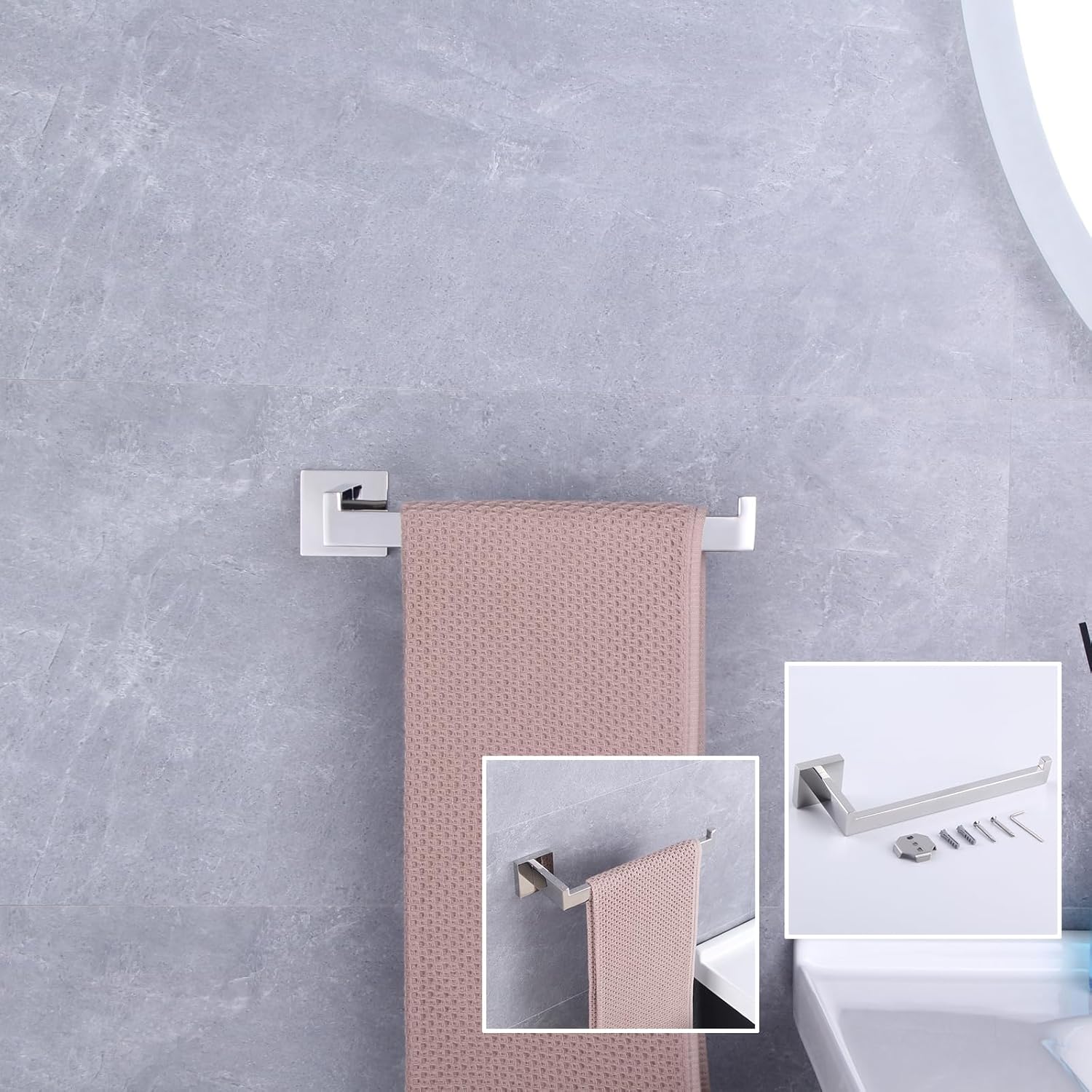GERZWY Heavy Duty Stainless Steel Towel Ring 1